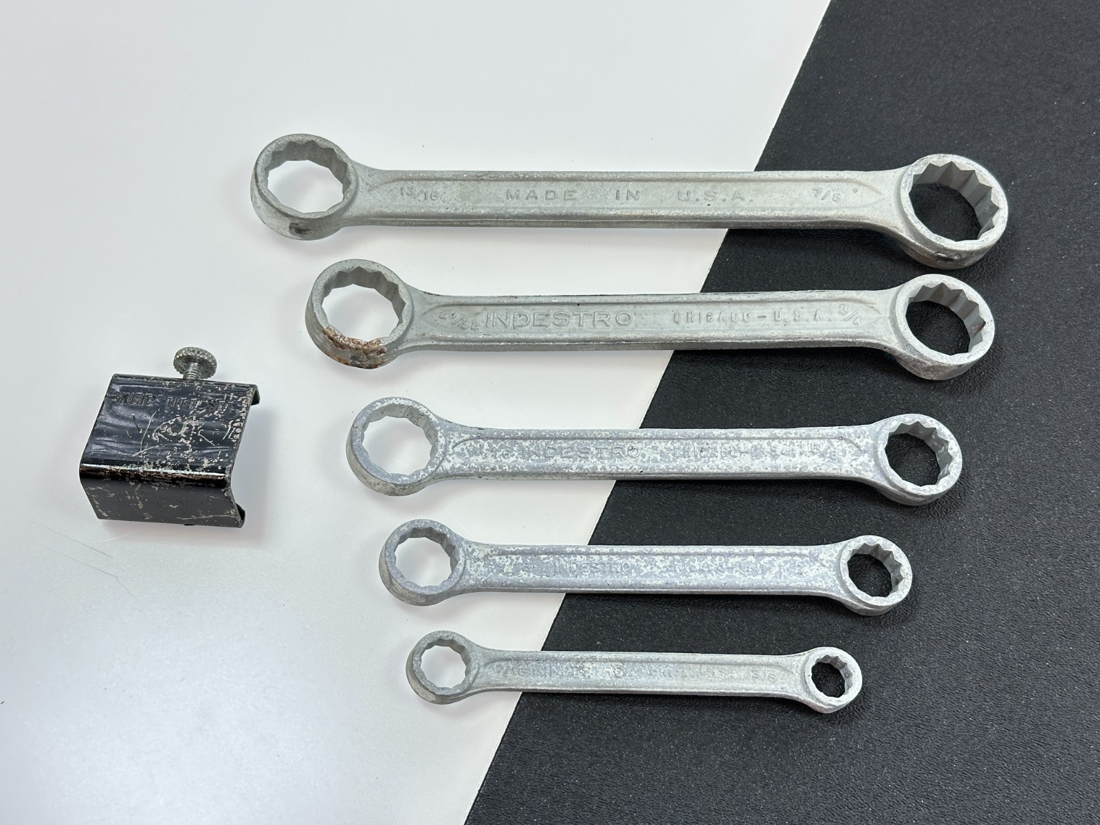 🇺🇸 Indestro Tools USA Select Steel 5pc Double Box End SAE 3/8-7/8” Wrench Set