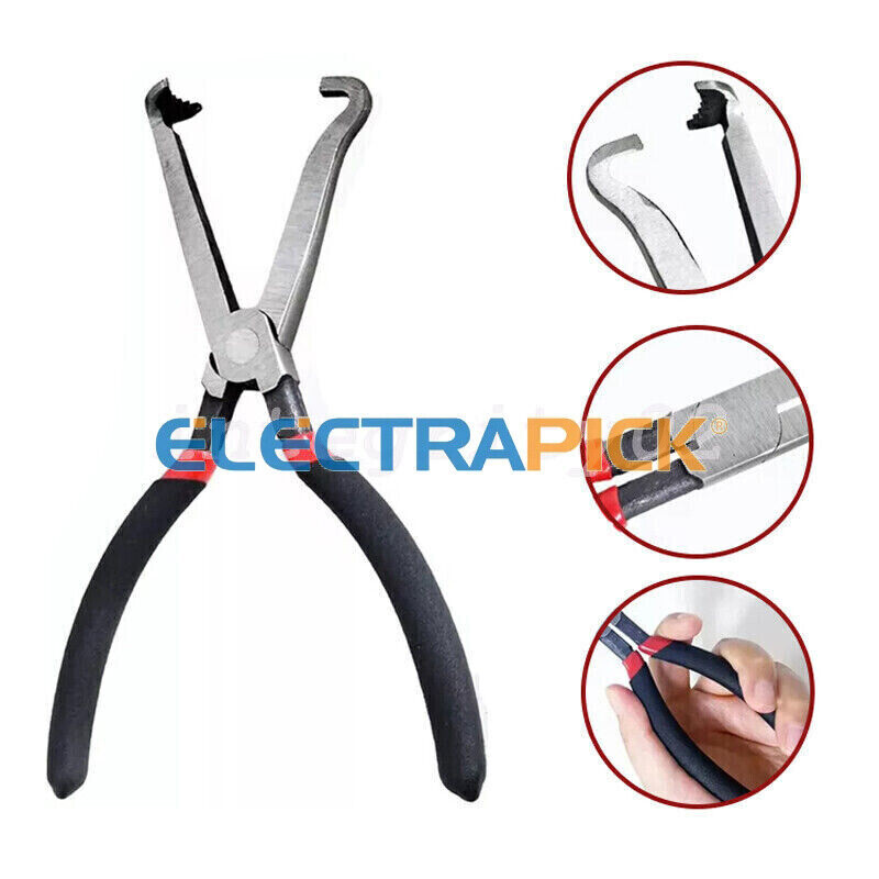 8Inch Electrical Disconnect Pliers Fuel Line Clip Spark Plug Removal Repair Tool