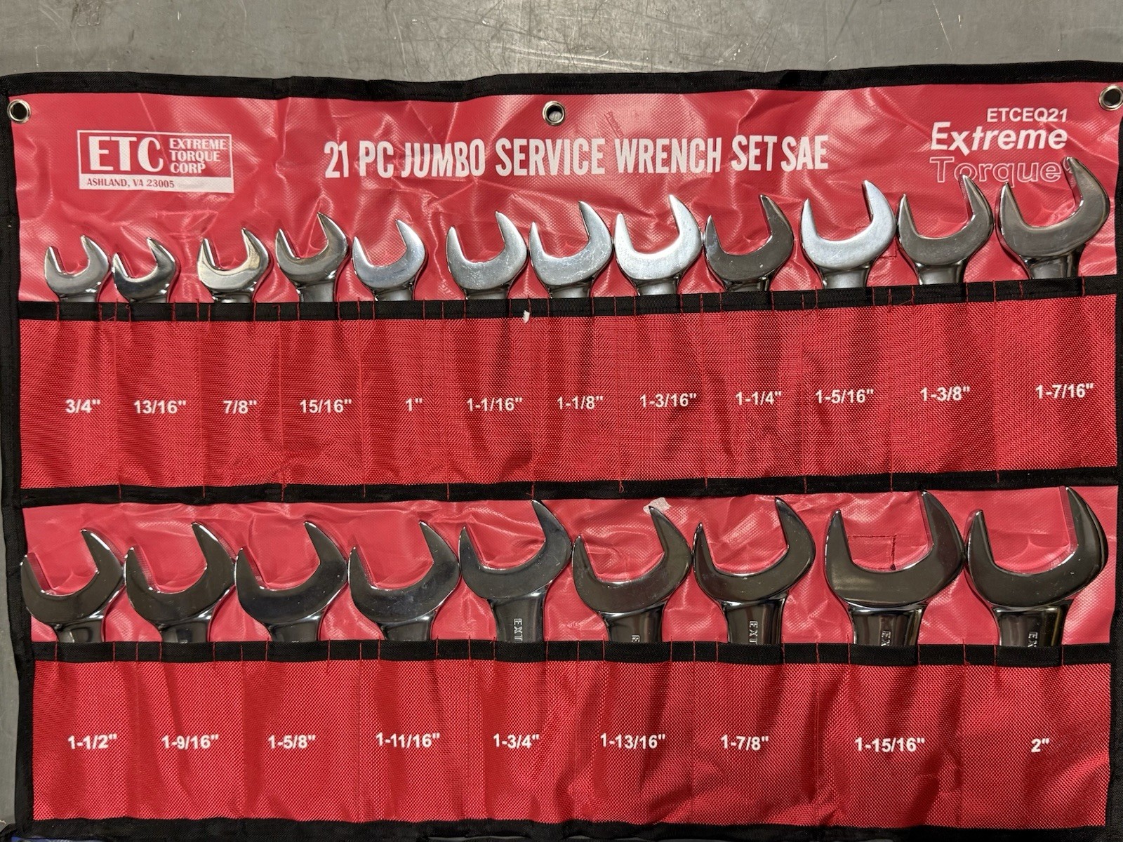 Special: Metric & SAE 21 pc Jumbo Hydraulic Line Service Open End Wrench Sets