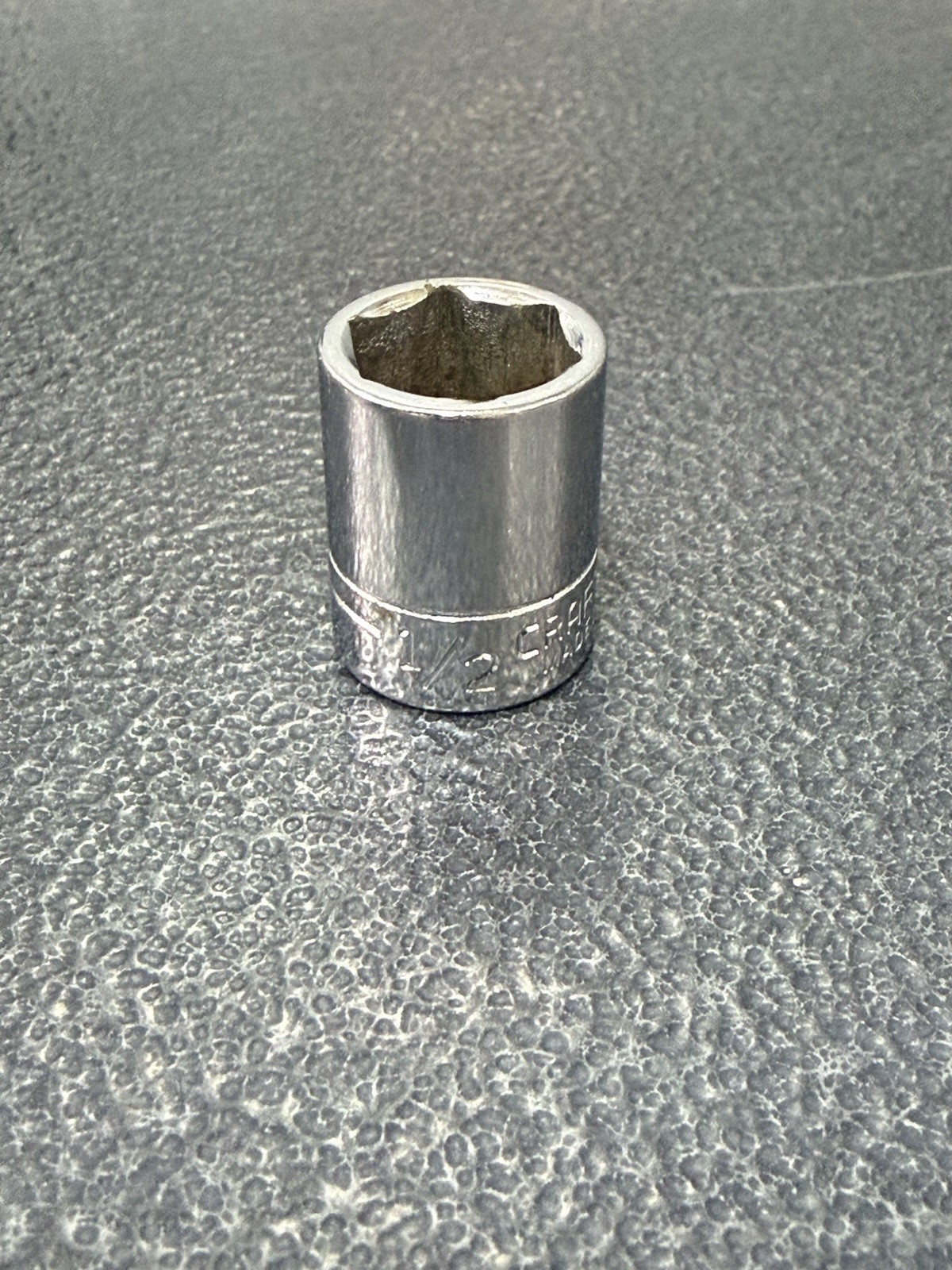 Vtg 1/2″ Craftsman VV-Series Part 43499 1/4″ Drive 6-Point Socket USA Made