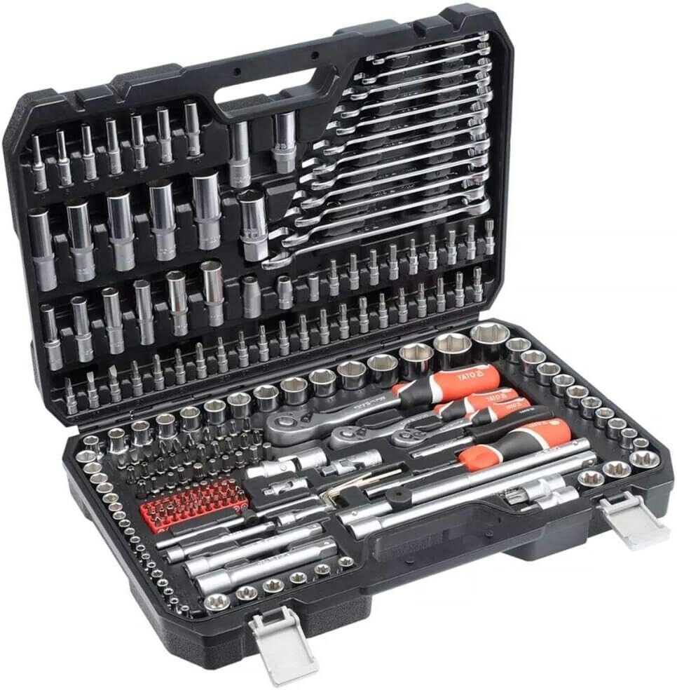 SOCKET SET RATCHET Yato Professional 216 pcs 1/2 1/4 3/8 Tools Toolbox YT-38841
