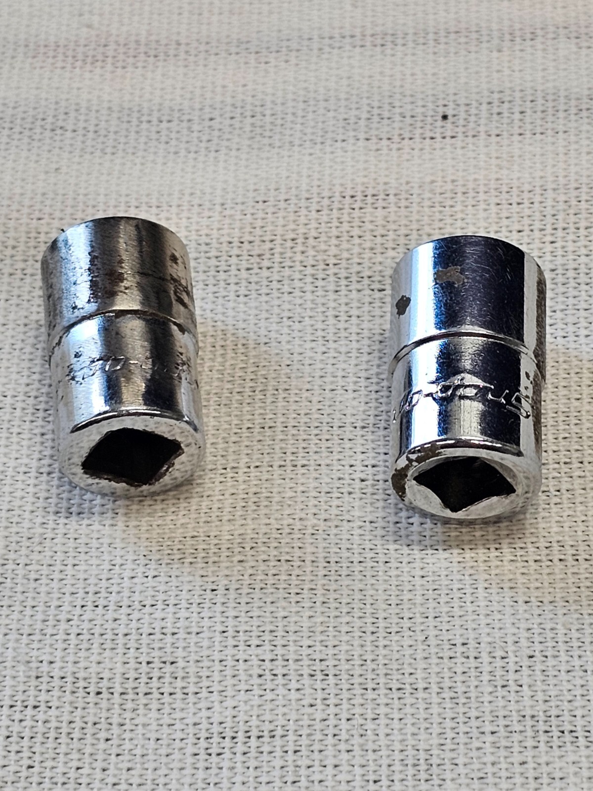 2 Snap-on Shallow Standard Socket Sae 12 Point 1/4″ Drive TMD12 3/8″ USA