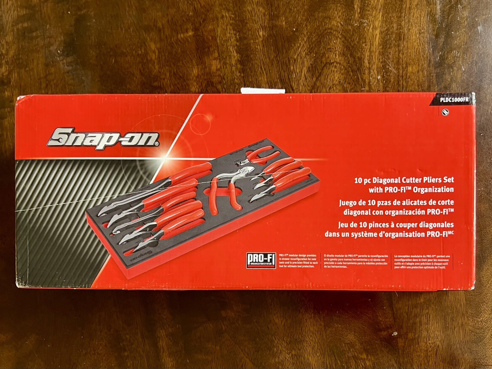 New Snap-on PLDC1000FR 10-pc Master Diagonal Cutter Pliers Set w/ Red Foam Tray