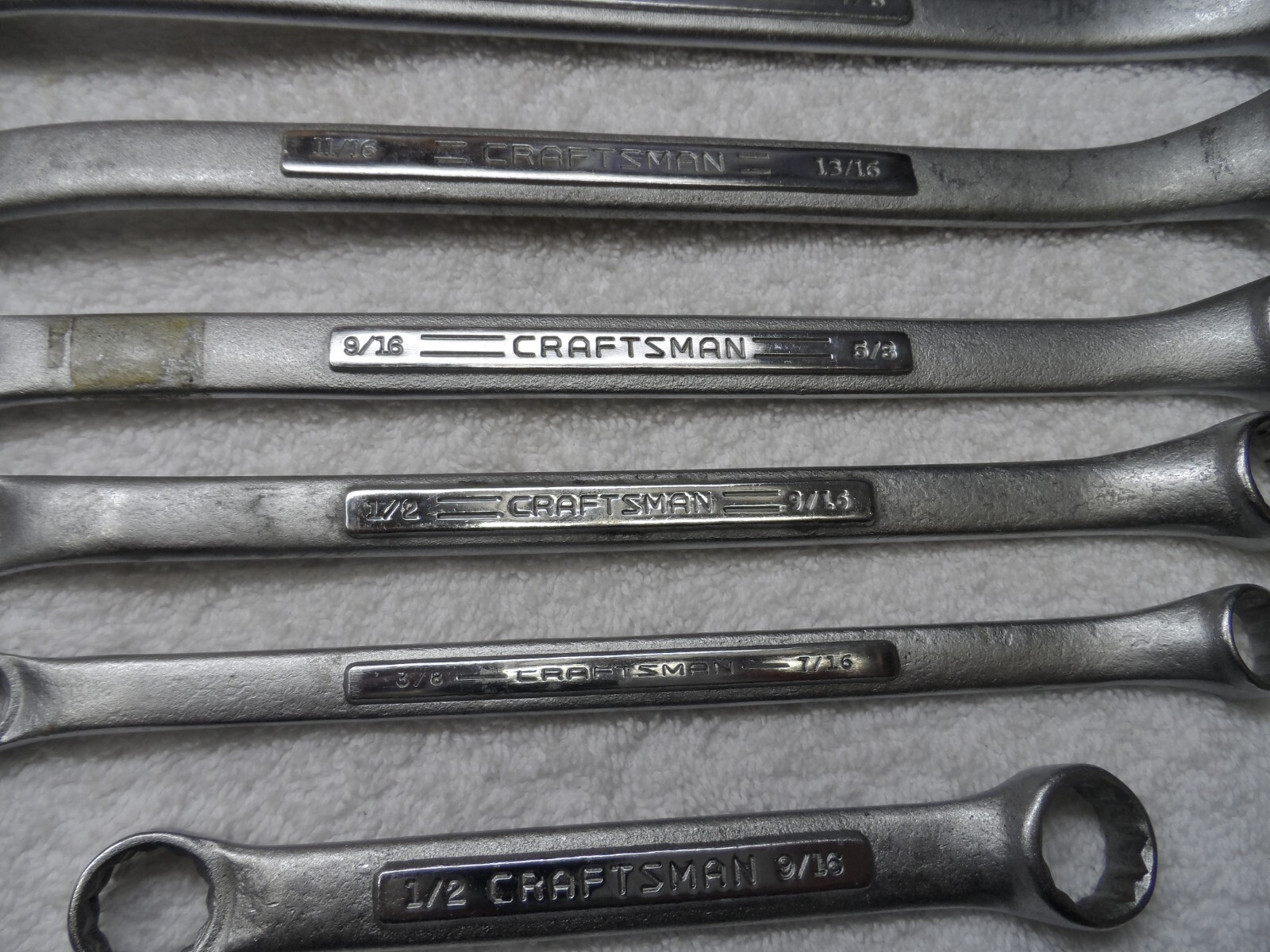 Craftsman SAE Box End Wrench Set (bonus stubby), 12pt, USA (3/8″ – 1″) – 7 pcs