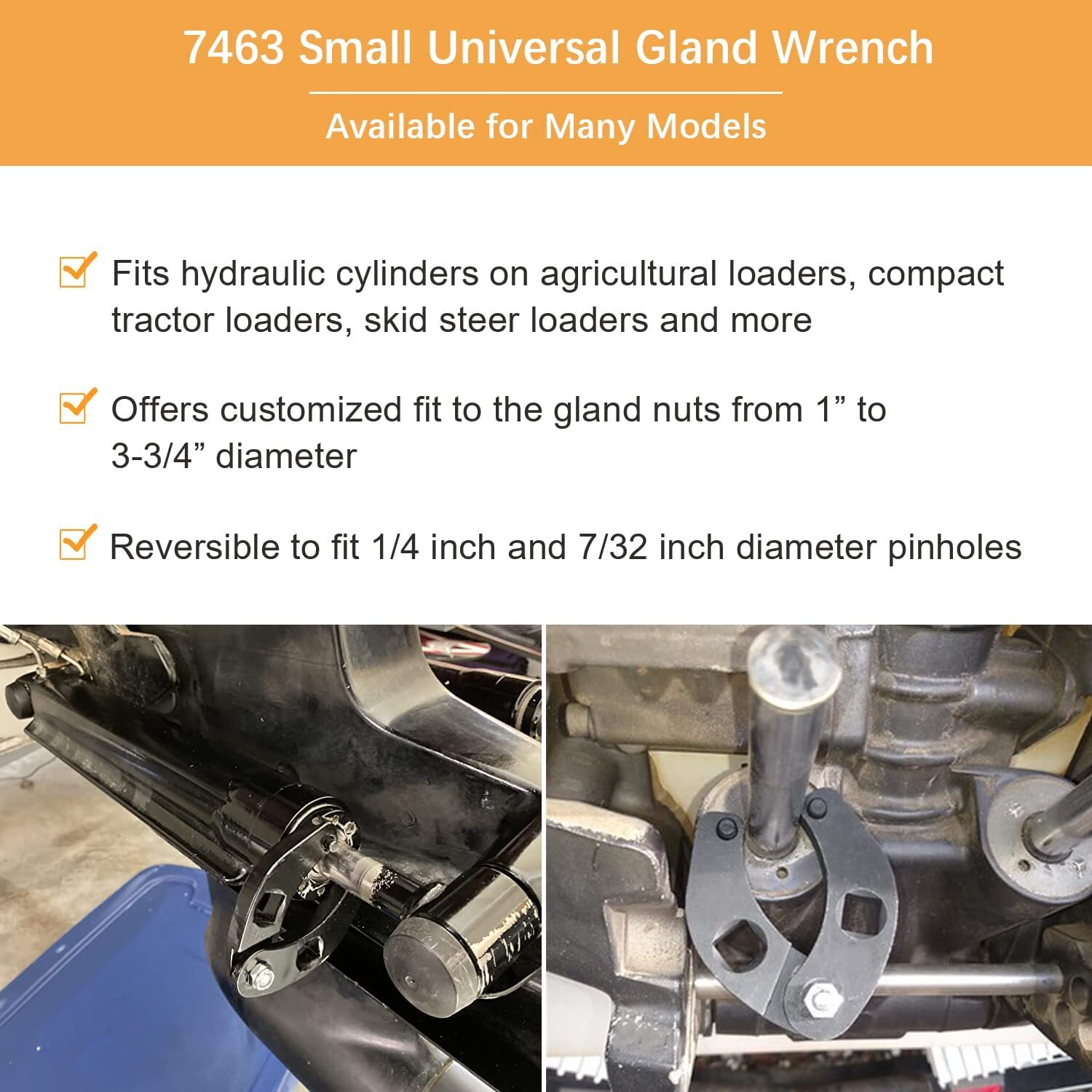 7463 Spanner Tool Set For Hydraulic Cylinders & 1266 Adjustable Gland Nut Wrench
