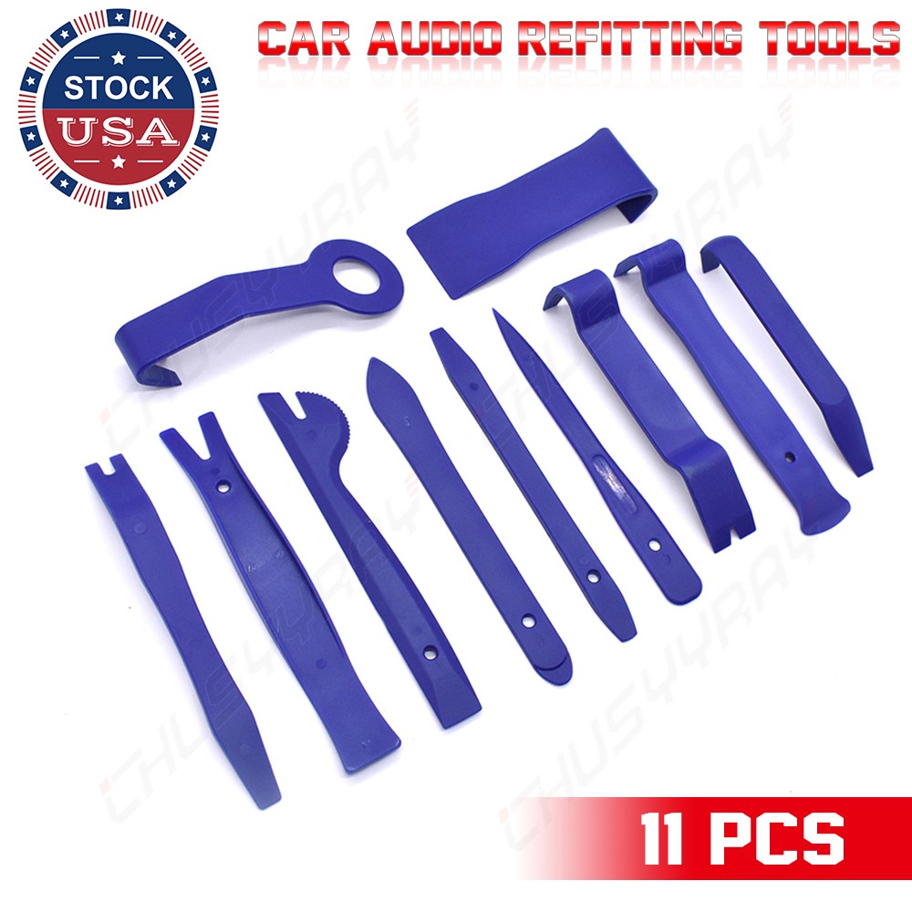 11Pcs Trim Removal Pry Tool Set for Car Radio Panel Door Dash Clip Fasteners