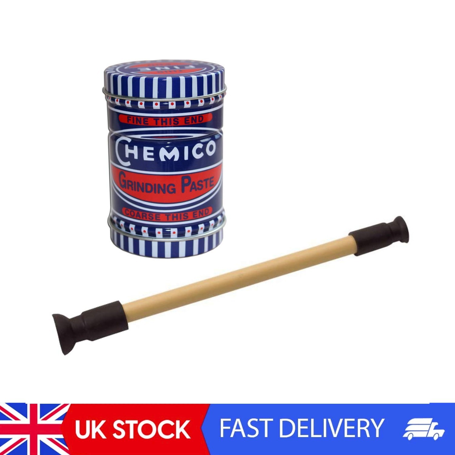 Chemico Valve Grinding Paste 100g Fine & Coarse Grade + Lapping Stick Tool Set