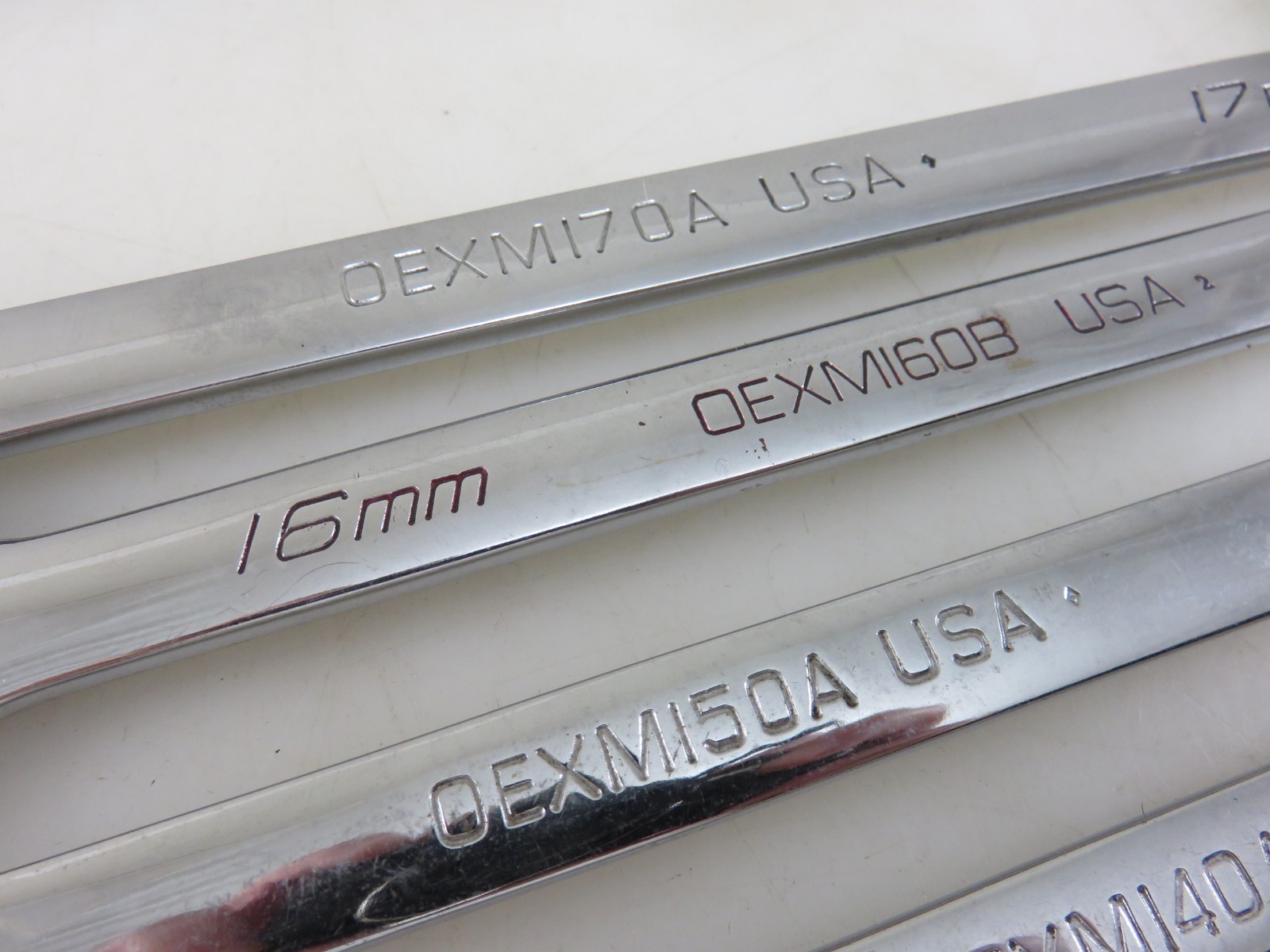 Snap-On METRIC OEXM Series Combination Wrench 8pc Set 10mm-17mm