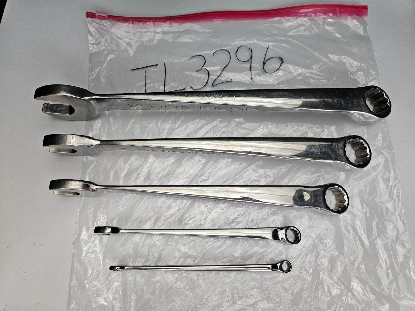 CRAFTSMAN -VA- 5 PC SAE 12 PT CROSS FORCE COMBINATION WRENCH SET USA (TL3296)