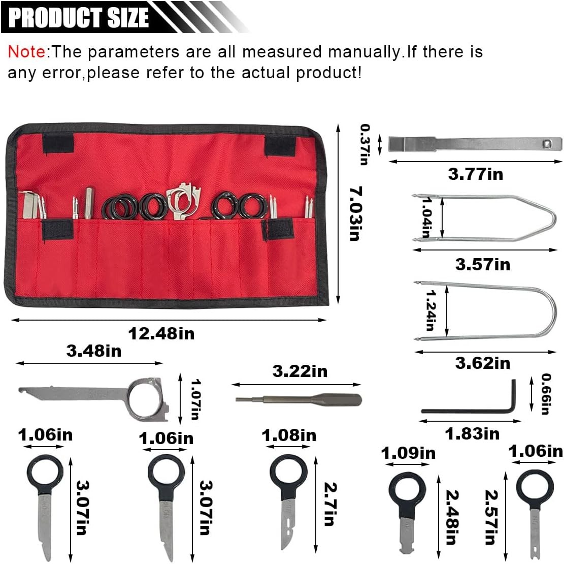 20PCS Car Radio Removal Tool Kit, Professional Tooling Car Audio Stereo CD
