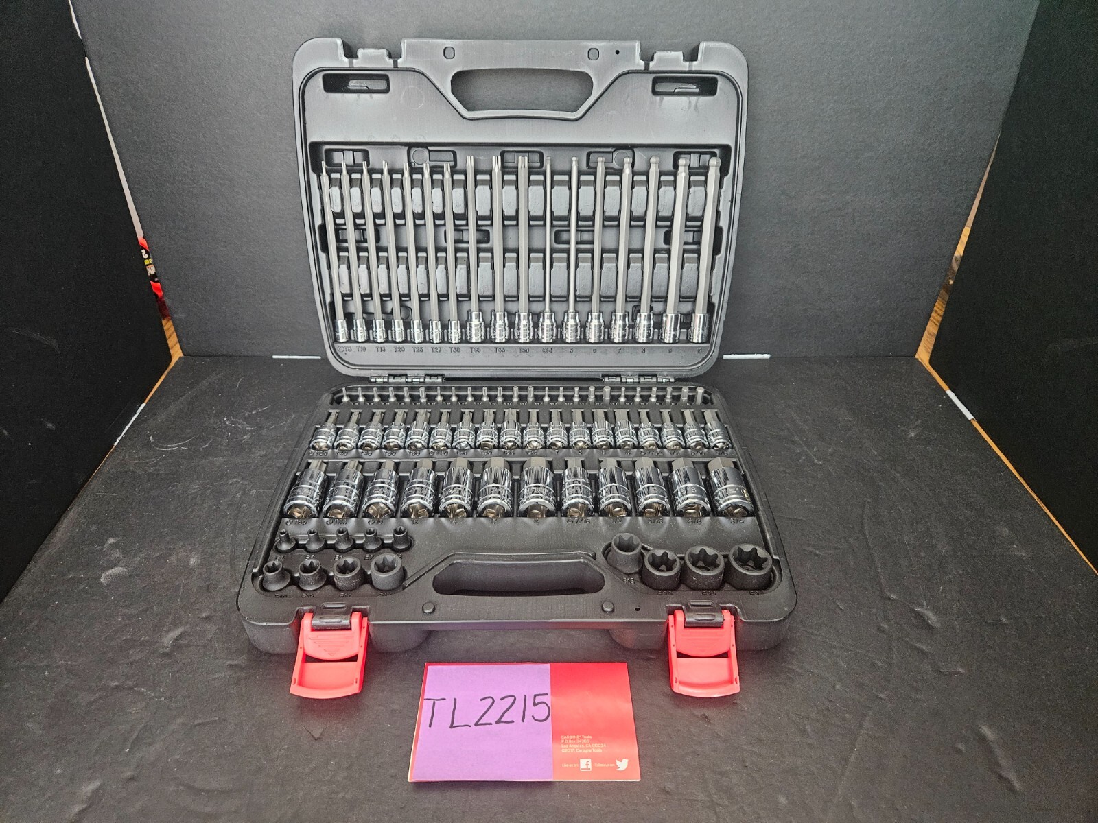 CARBYNE 84 PC MASTER HEX & TORX BIT SOCKET SET SAE/METRIC 1/4″,3/8″, 1/2″ DRIVE