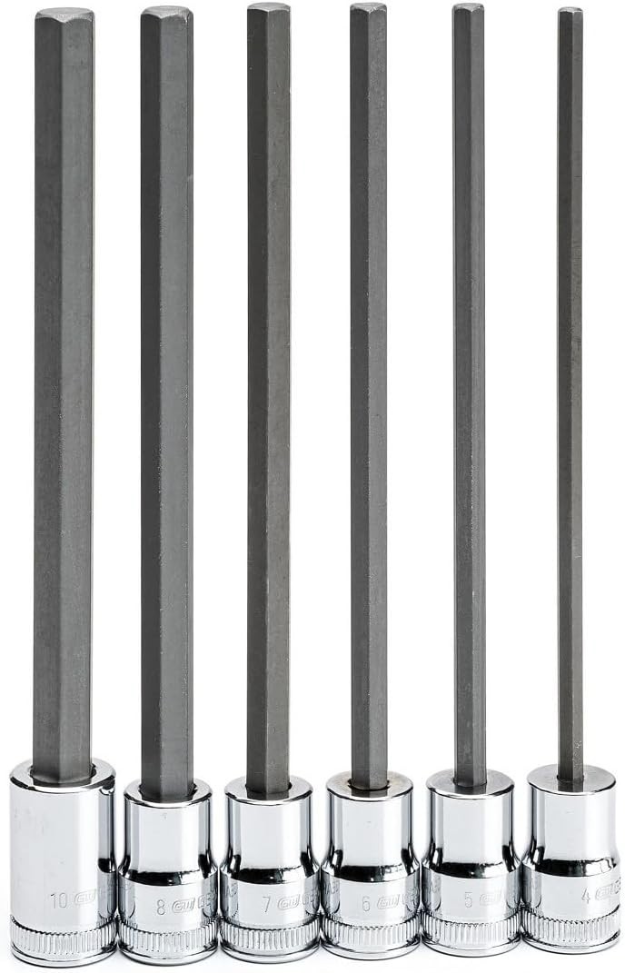 6 Pc. 3/8″ Drive Long Length Hex Bit Socket Set, Metric – 82554