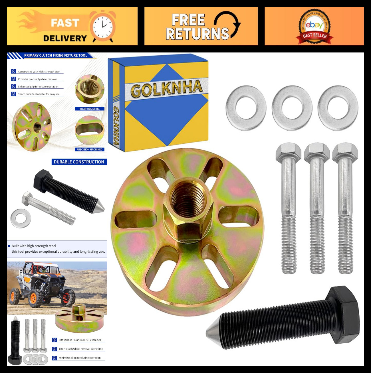 Universal Flywheel Puller Tool for ATV UTV Polaris Sportsman Ranger RZR 250-1000
