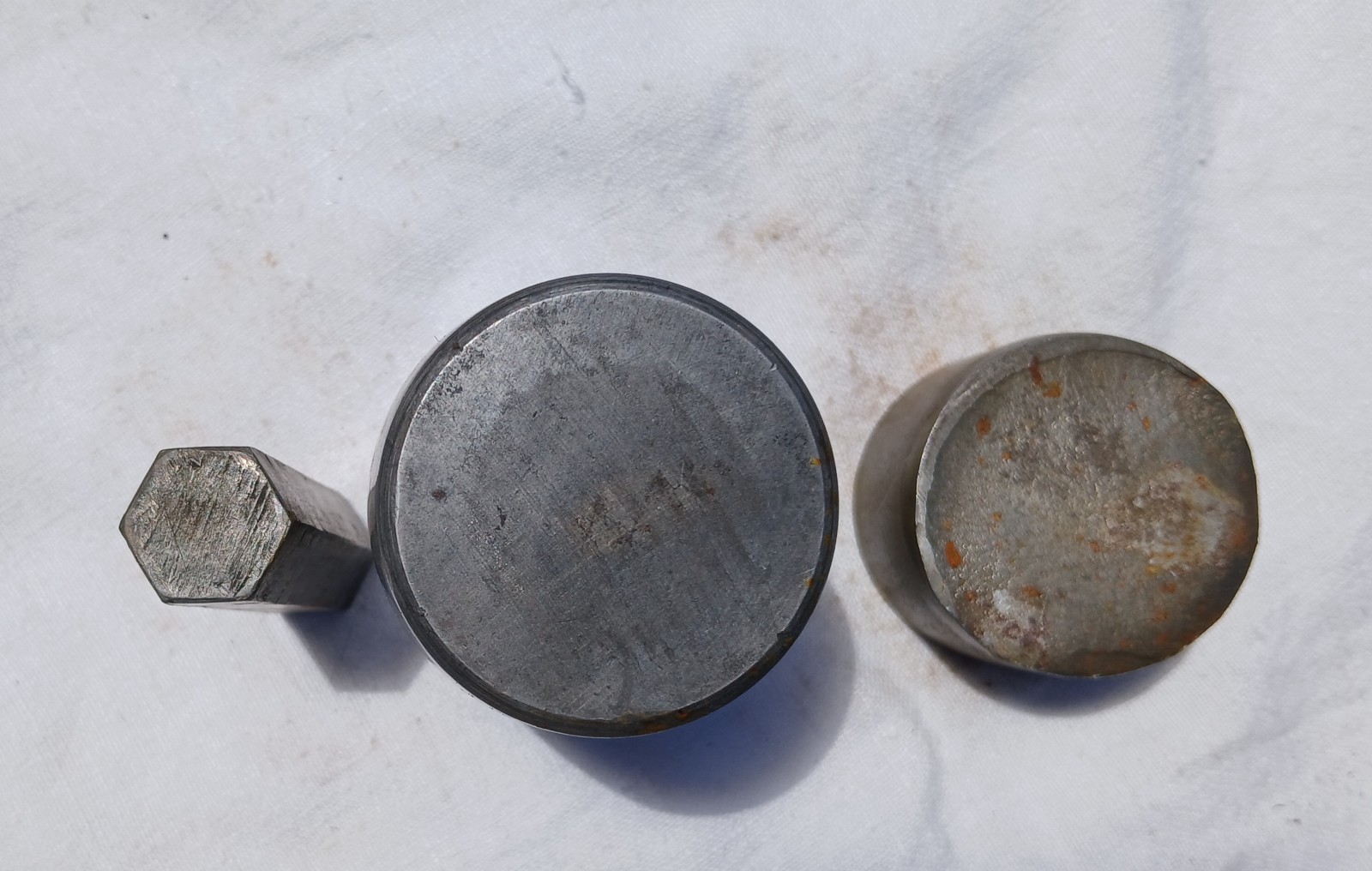 3 Steel Dolly’s Auto Body Repair, Cylinders and Hexagon Metal Craft Anvils