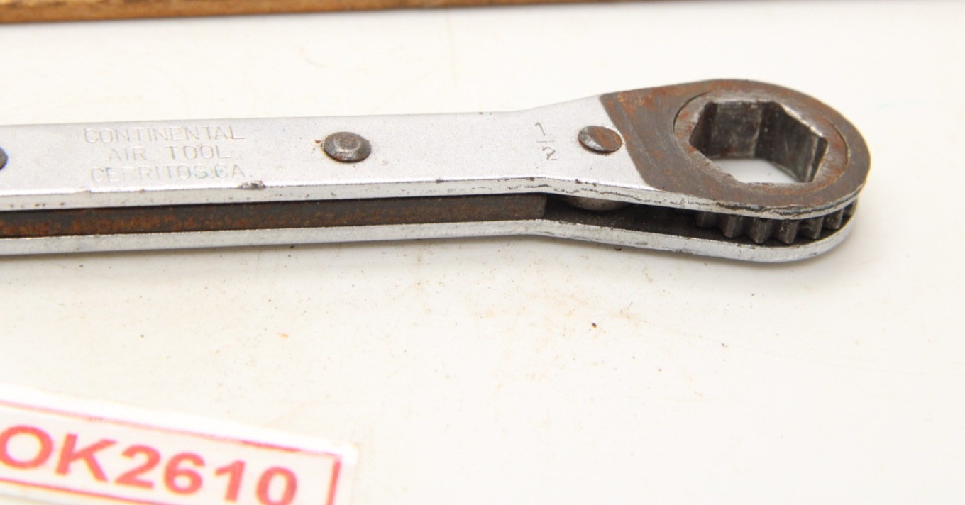 Continental Air Tool 7/16″x1/2” 6Pt. SAE Ratcheting Box Wrench ATBR4350 Modified