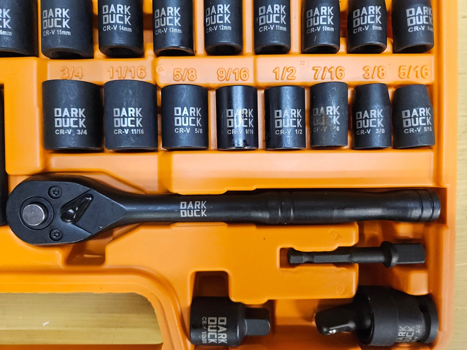 50 Piece 3/8-Inch Drive Impact Socket Set Master SAE-Metric