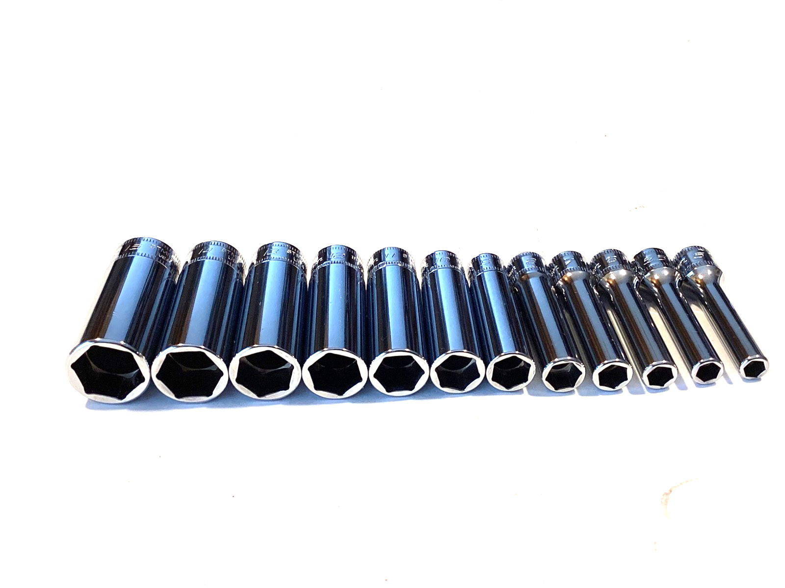 Snap On NEW 12 Piece 1/4″ Drive 6Pt Deep Metric Socket Set 112STMMY 5MM To 15MM