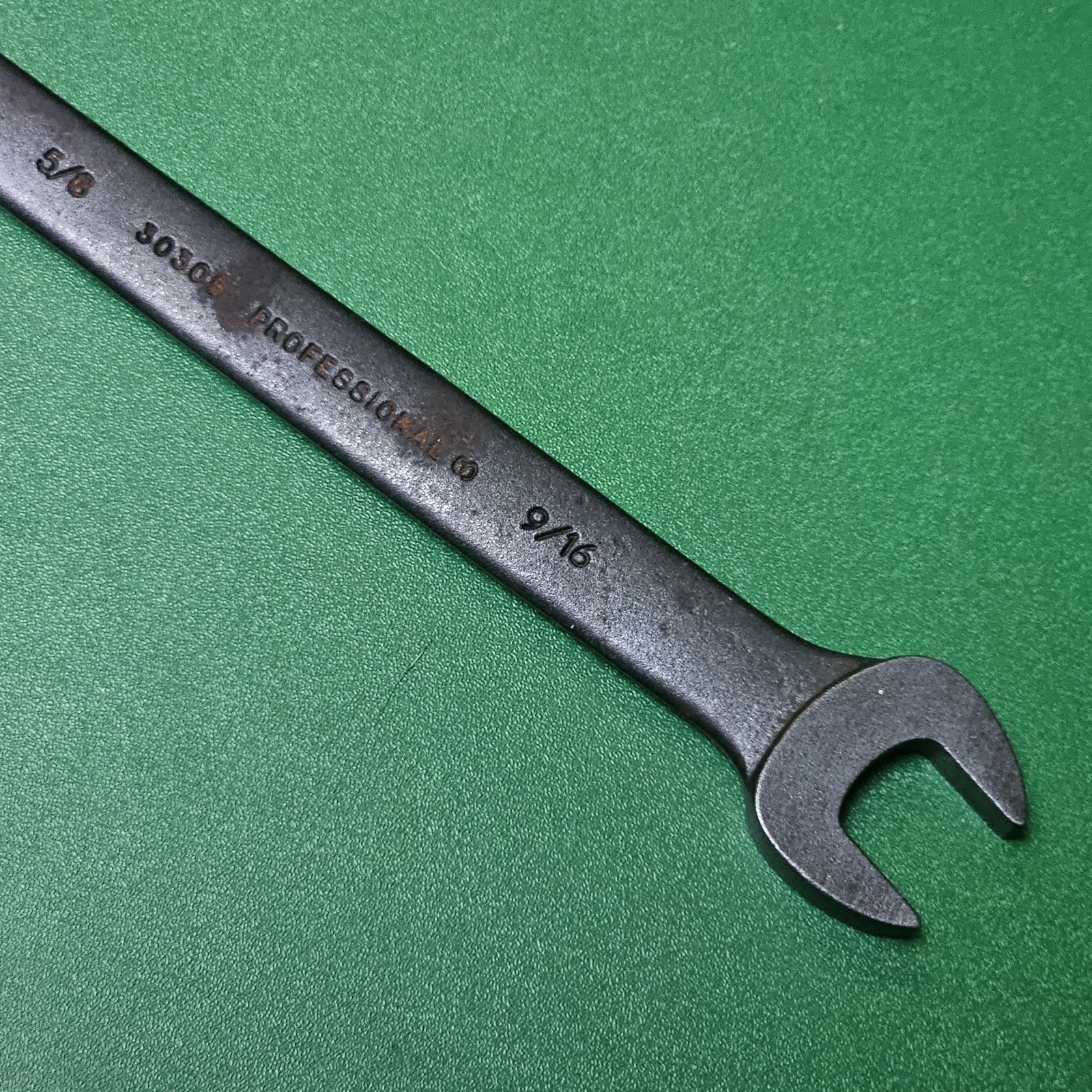 Vintage Proto 3030B Double Open End Wrench 9/16″ x 5/8″ USA Black Oxide Tool