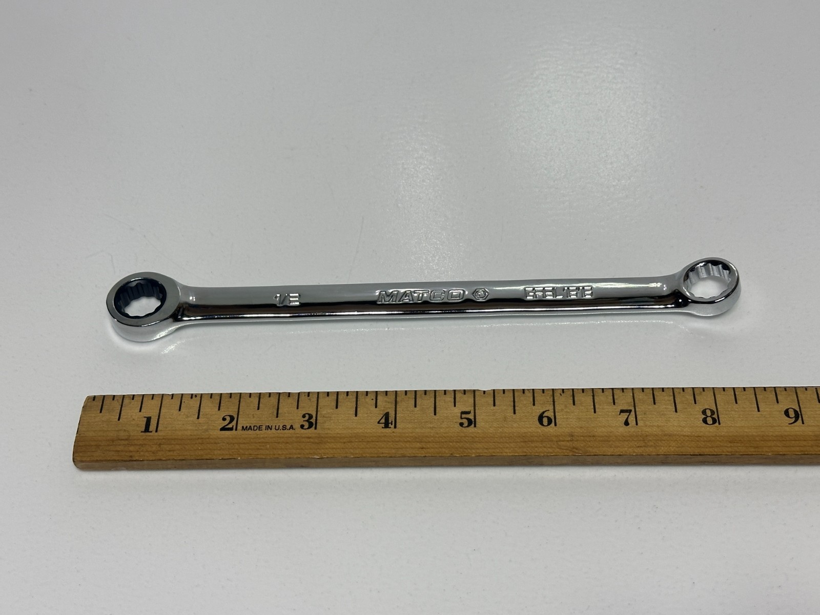 🇺🇸 Matco Tools USA GRBL1616 SAE 1/2″ Ratcheting Double Box End Wrench, NOS