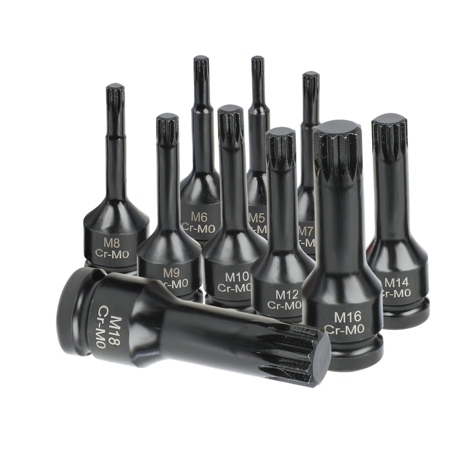 Impact Torx Star Socket Bit Set 1/2″ Sq Dr 10pc 78mm 99184 Cr-Mo Steel