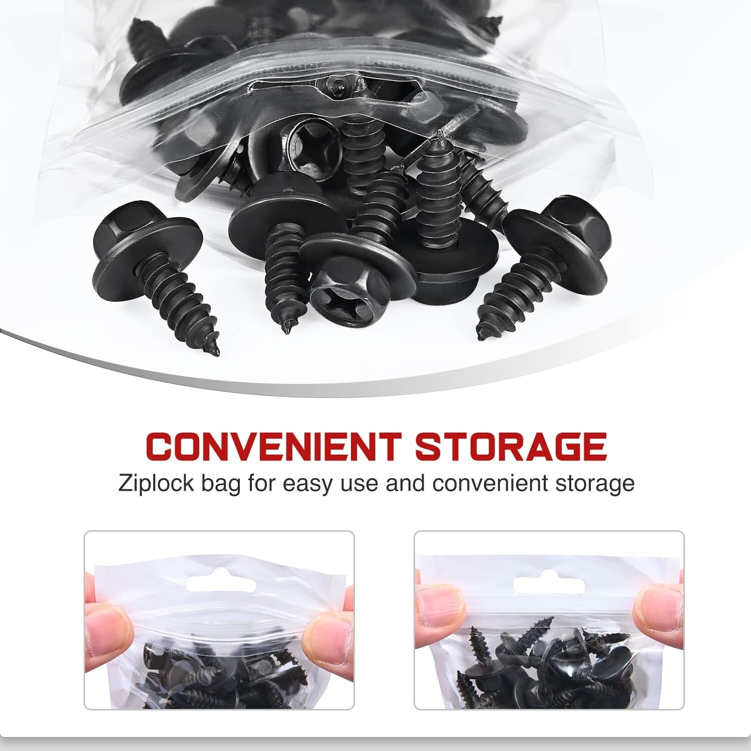 Nilight 25Pcs Hex Head Screw Bolt Fit for 6mm Holes Bumper Cover 2Years Warranty
