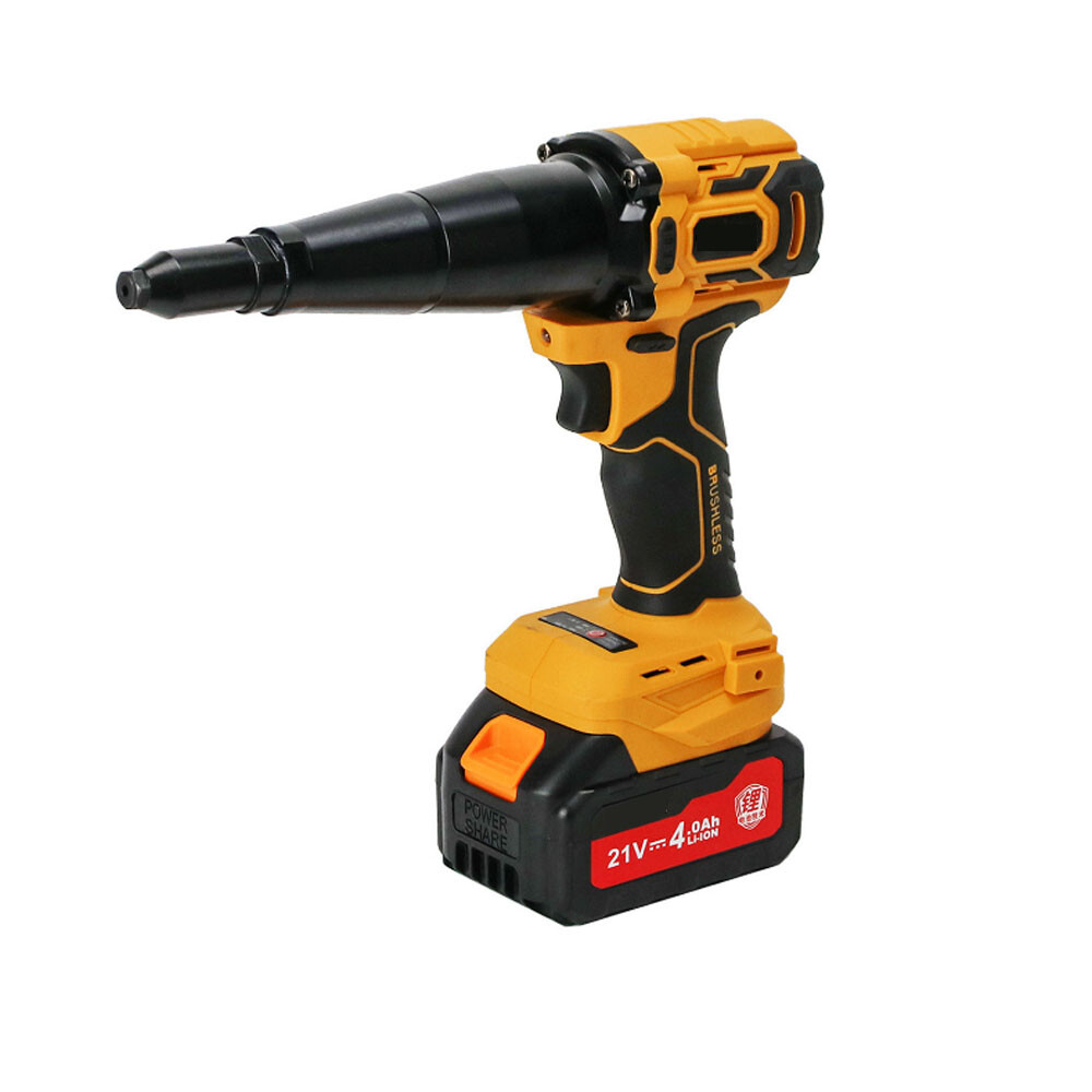Automatic Brushless Cordless Electric Rivet Gun Brushless 21V Battery 3.2-4.8MM