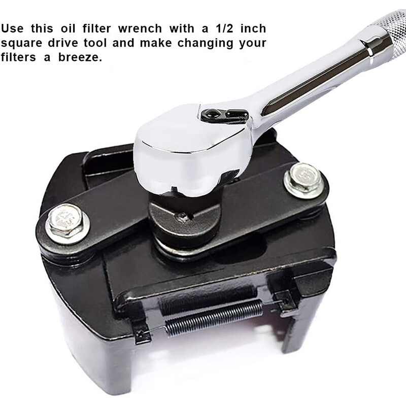 Universal Adjustable Oil Filter Wrench Removal Tool Cap 1/2″ for 80mm-105mm