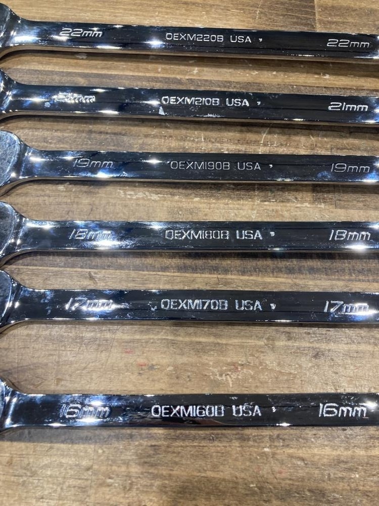 Snap-on OEXM220B – OEXM160B Metric Wrenches 6 Piece Set [Used]