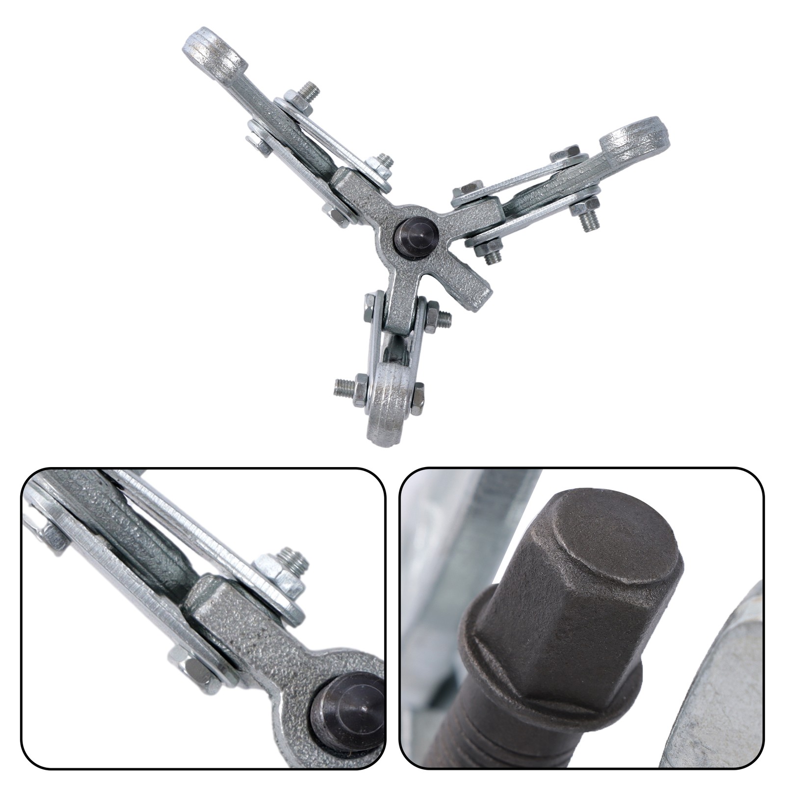 4 Pieces 3 Jaw Gear Puller Set Gear Bearing Race Pull Tool Kit 3″ 4″ 6″ 8″