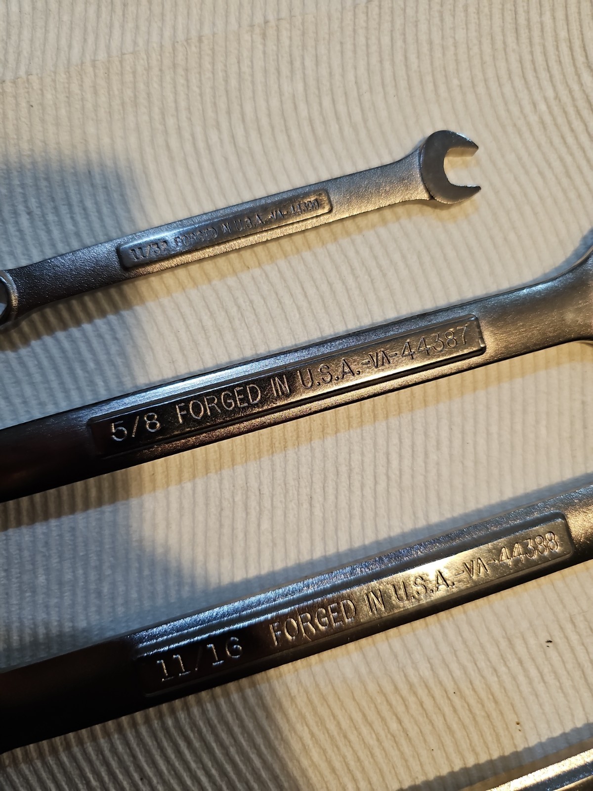 Vintage Craftsman USA VA SAE 6-Pt Wrench Lot 11/32″ 5/8″ 11/16″ 3/4″ Rare 4-Pc