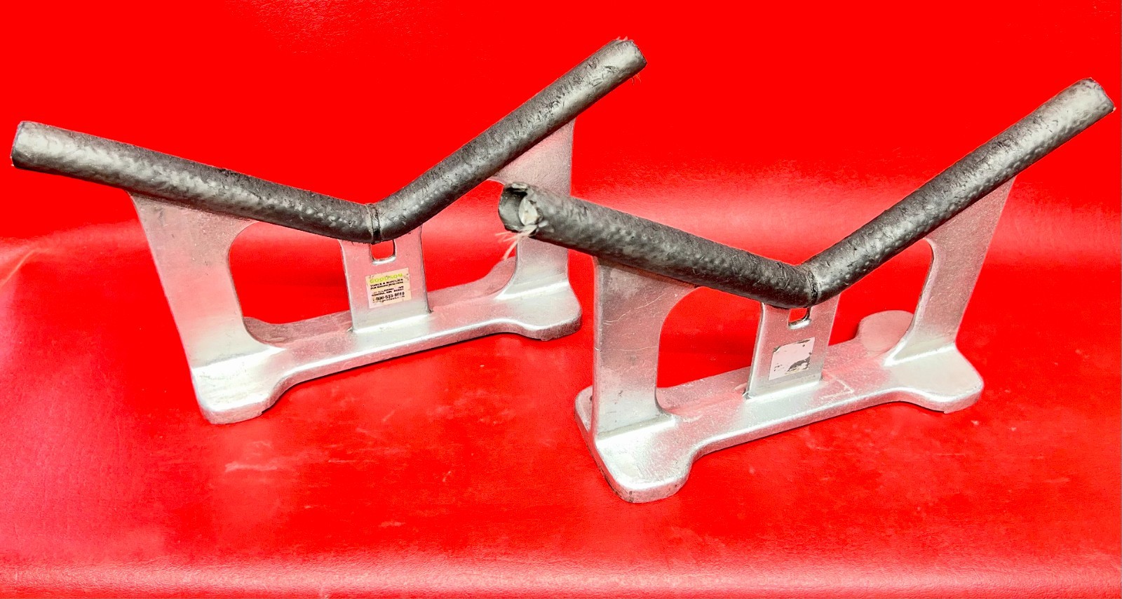 PAIR of GOODSON UNIVERSAL CYLINDER HEAD WORK STANDS V-STYLE ALUMINUM HH-200
