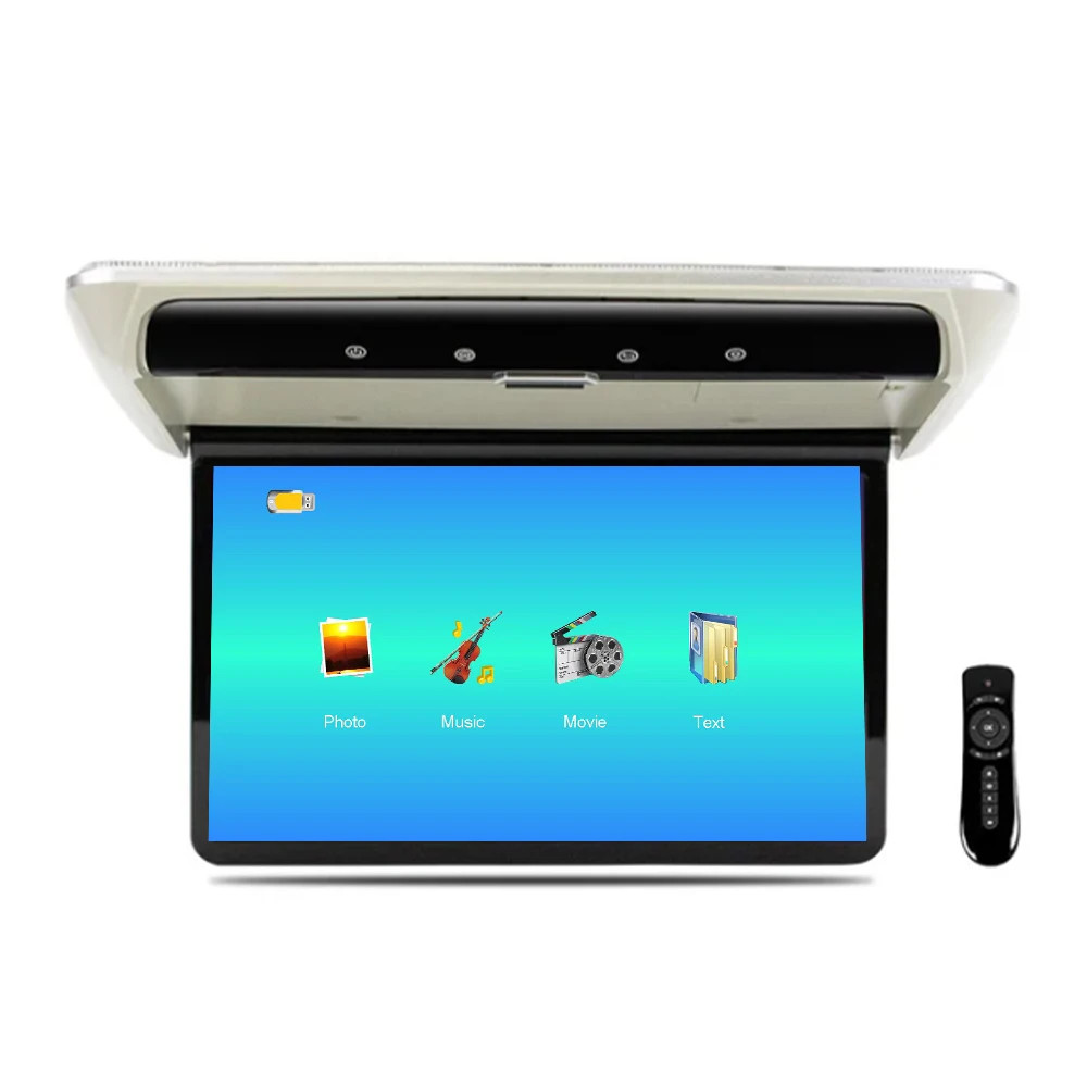 15.6 – Inch IPS Car Roof Flip – Down Multimedia Screen Monitor Overhead MP5