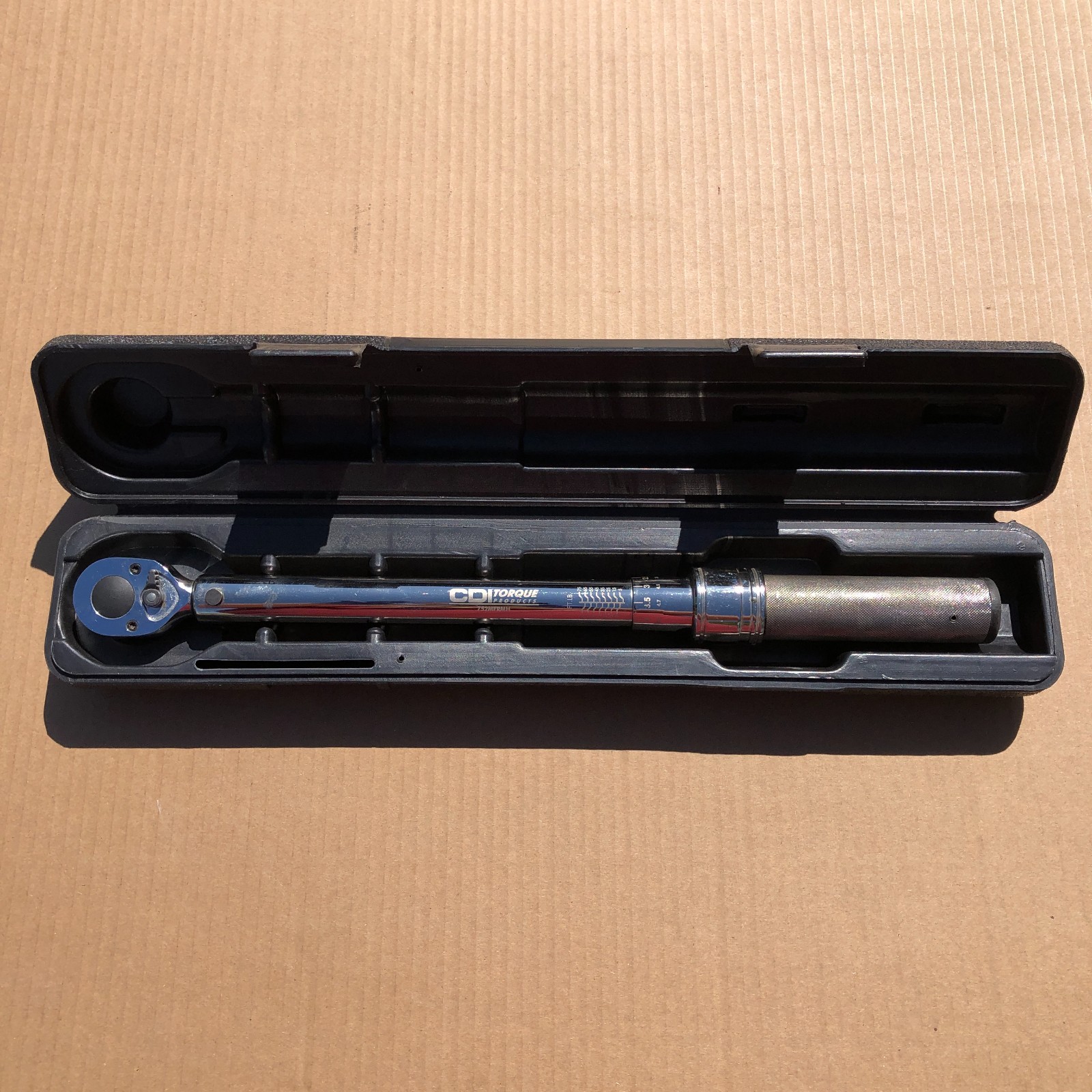 CDI 752MFRMH 3/8″ Micrometer Style Adjustable Torque Wrench 5-75 ft/lbs 10-98 NM