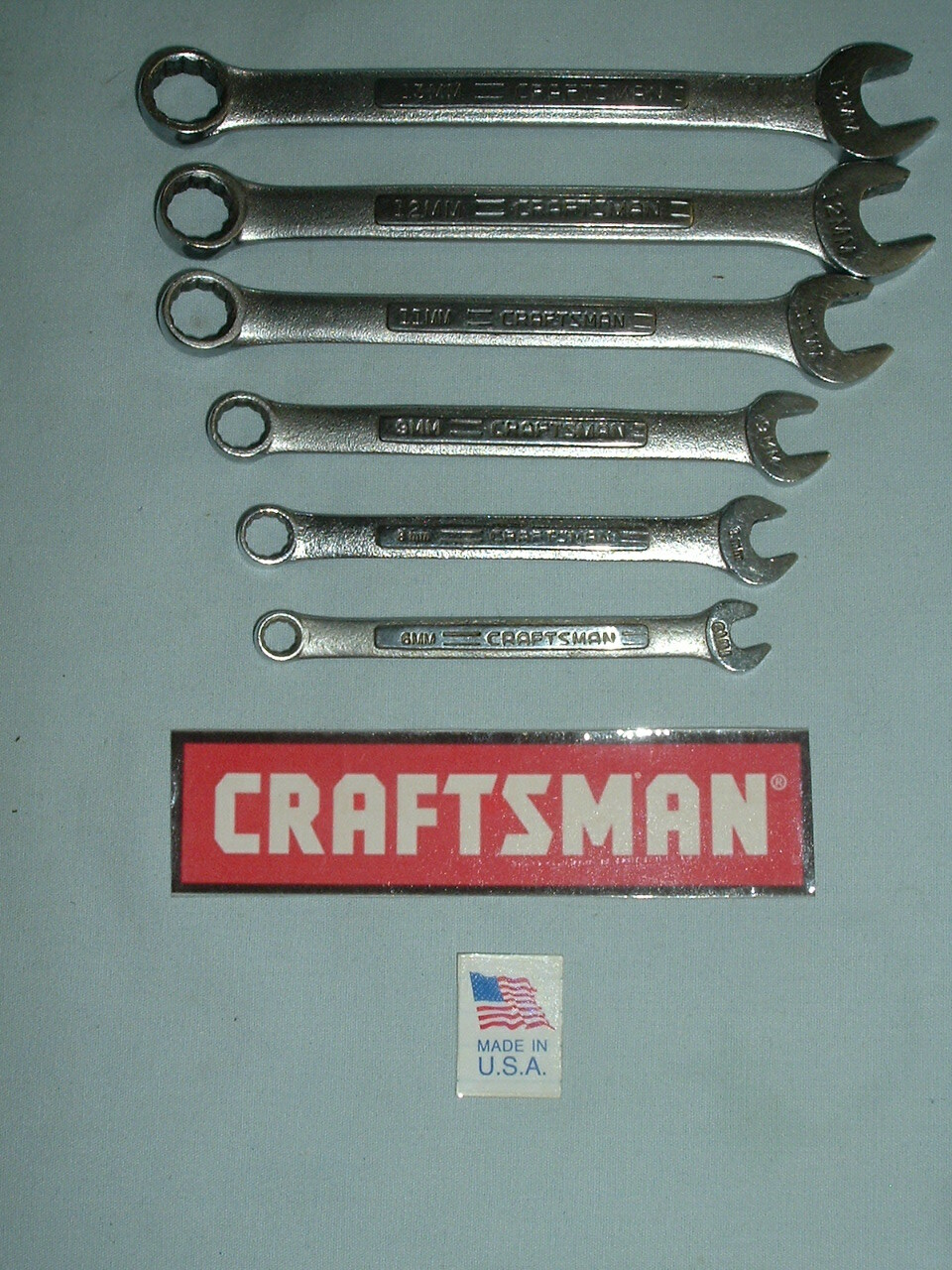 VINTAGE CRAFTSMAN #42909, 42912, 42913, 42915, 42916, 42917 METRIC WRENCH SET