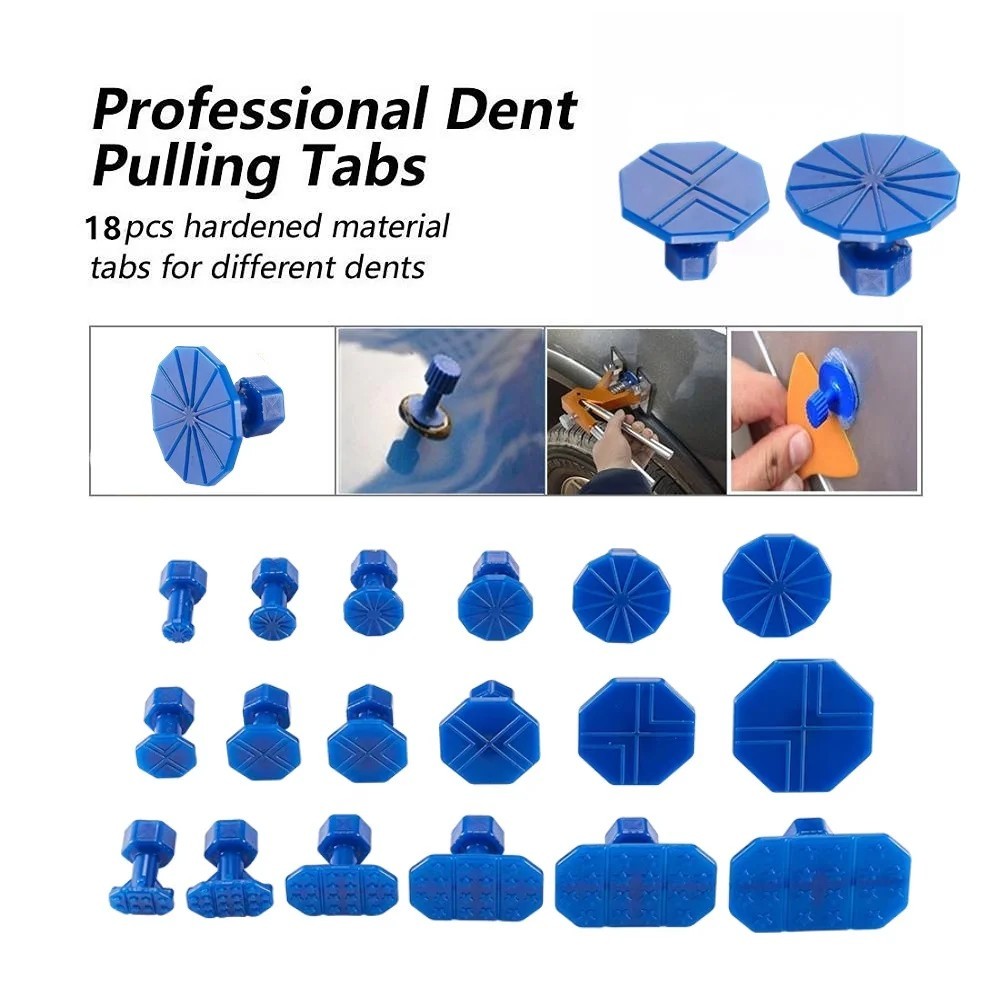 Car Dent Puller Kit Paintless Dent Repair Slide Hammer Glue Tabs PDR Tool Set