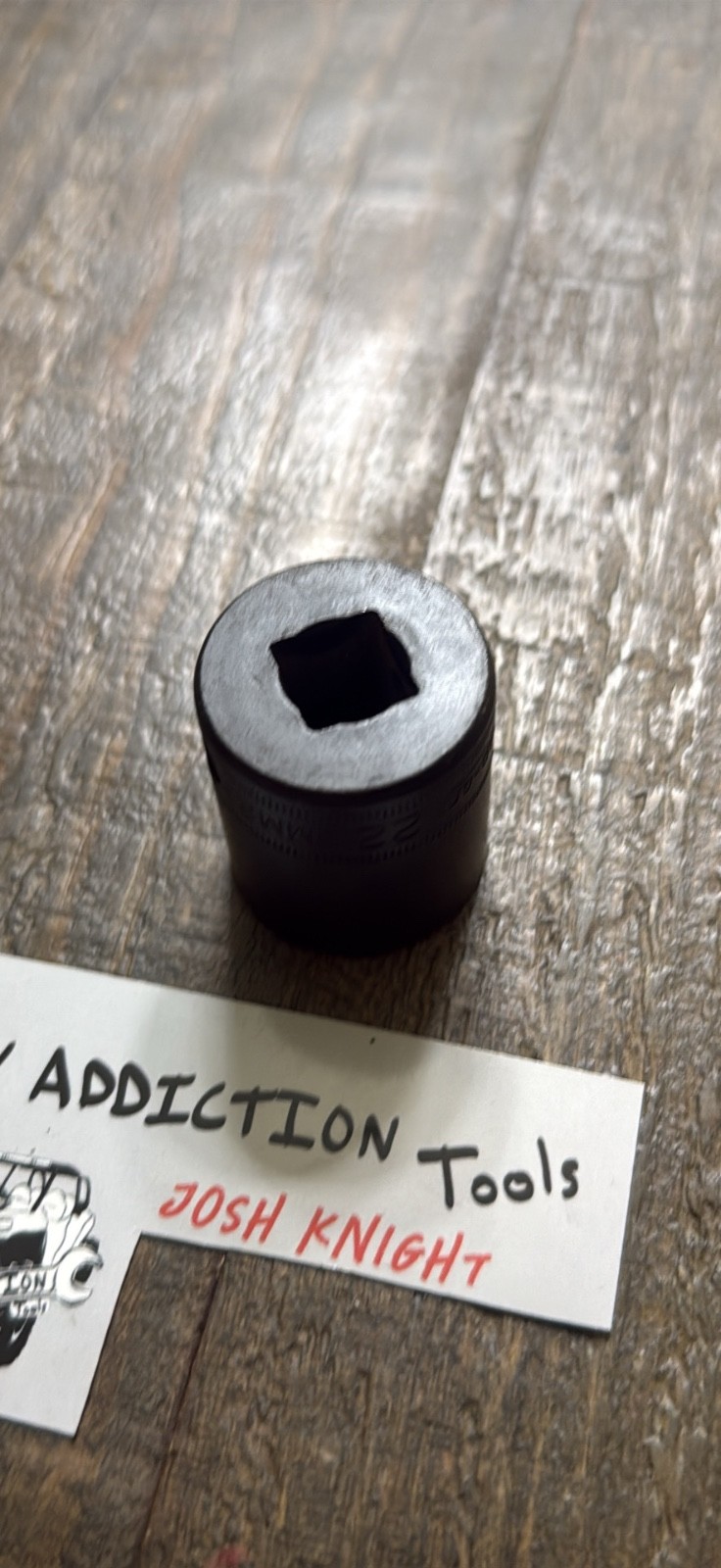 Snap on IMM22 1/2” drive 22MM impact shallow 6pt socket no markings great shape
