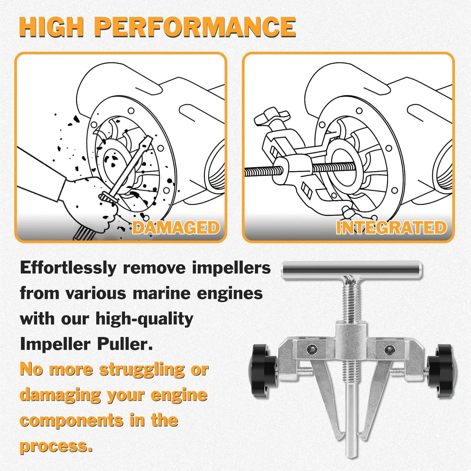 660040-1 Impeller Puller Removal Tool Fit Jabsco Pump Diameter 2-1/4″ to 2-9/16″
