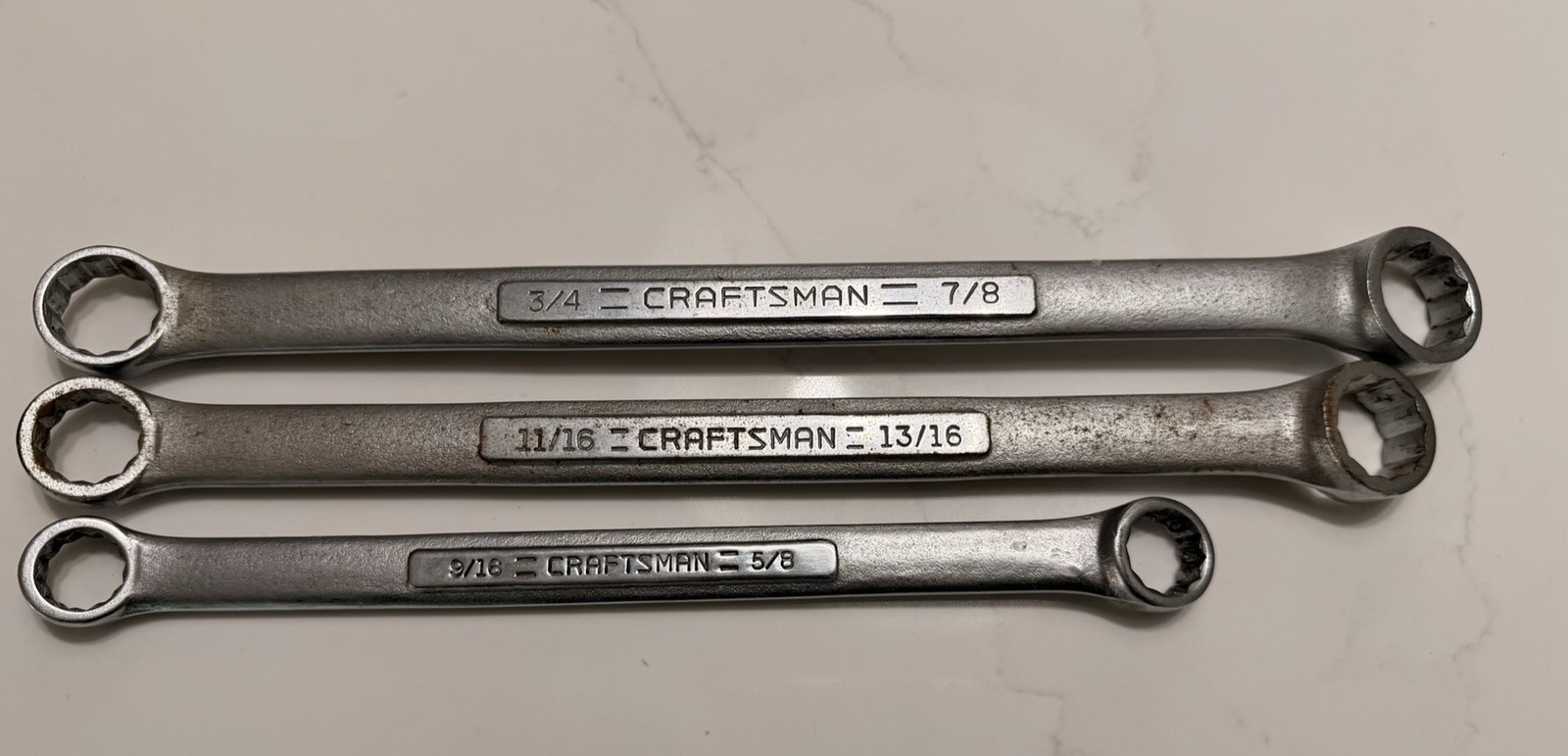 4pc Craftsman VV Series Double Box Wrench Set 9/16 to 1″ 12pt SAE USA Forged
