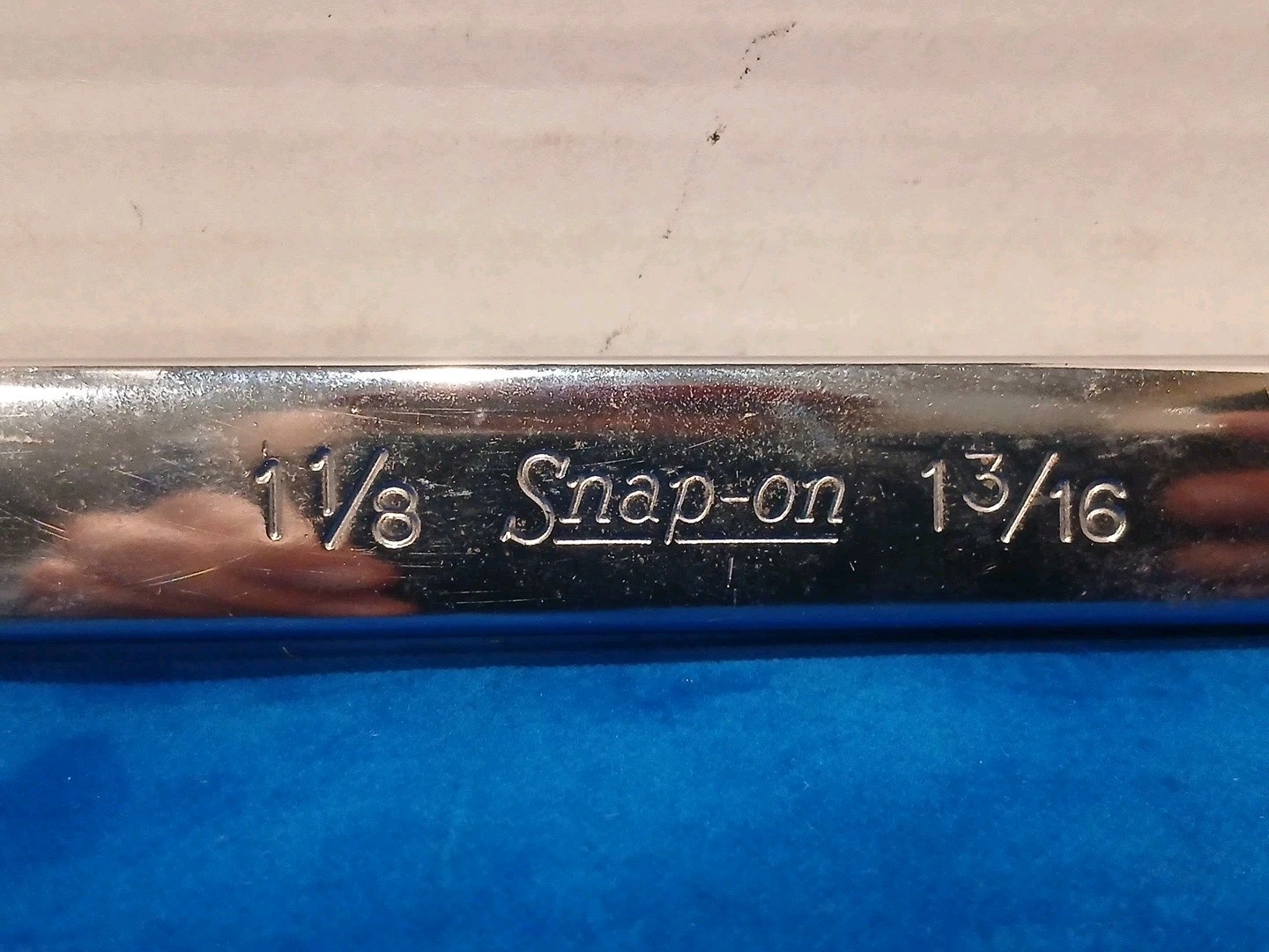Snap-On XB3638 1-1/8” x 1-3/16” Offset Box End 12 Point Chrome Wrench