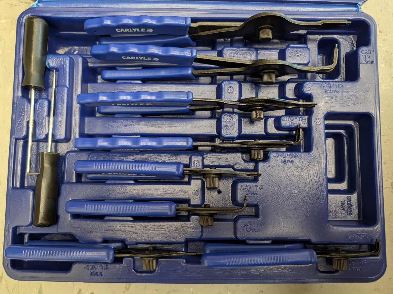 NEW CARLYLE TOOLS NAPA 8 Pc Snap ring Pliers Set- Free Ship
