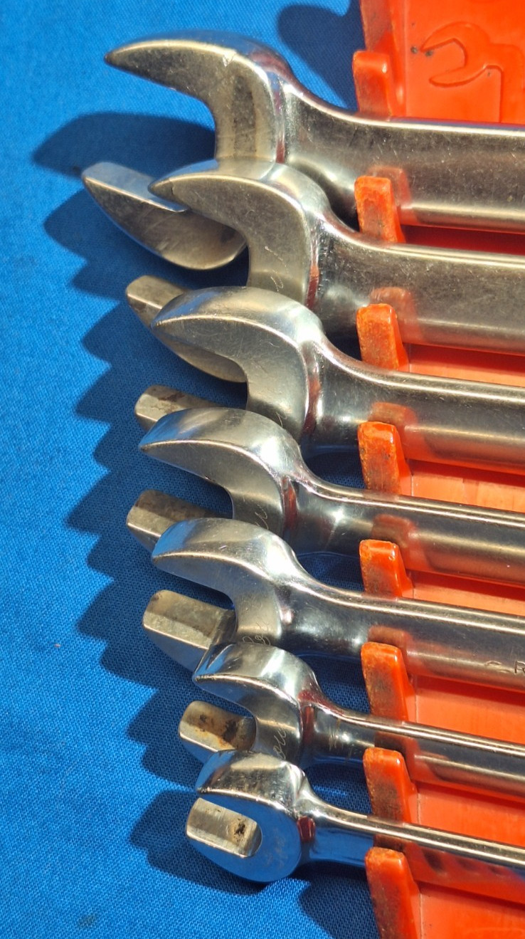Old Logo Snap-On 7 piece RXS Open end Flare Nut SAE wrench set 3/4″ – 3/8″