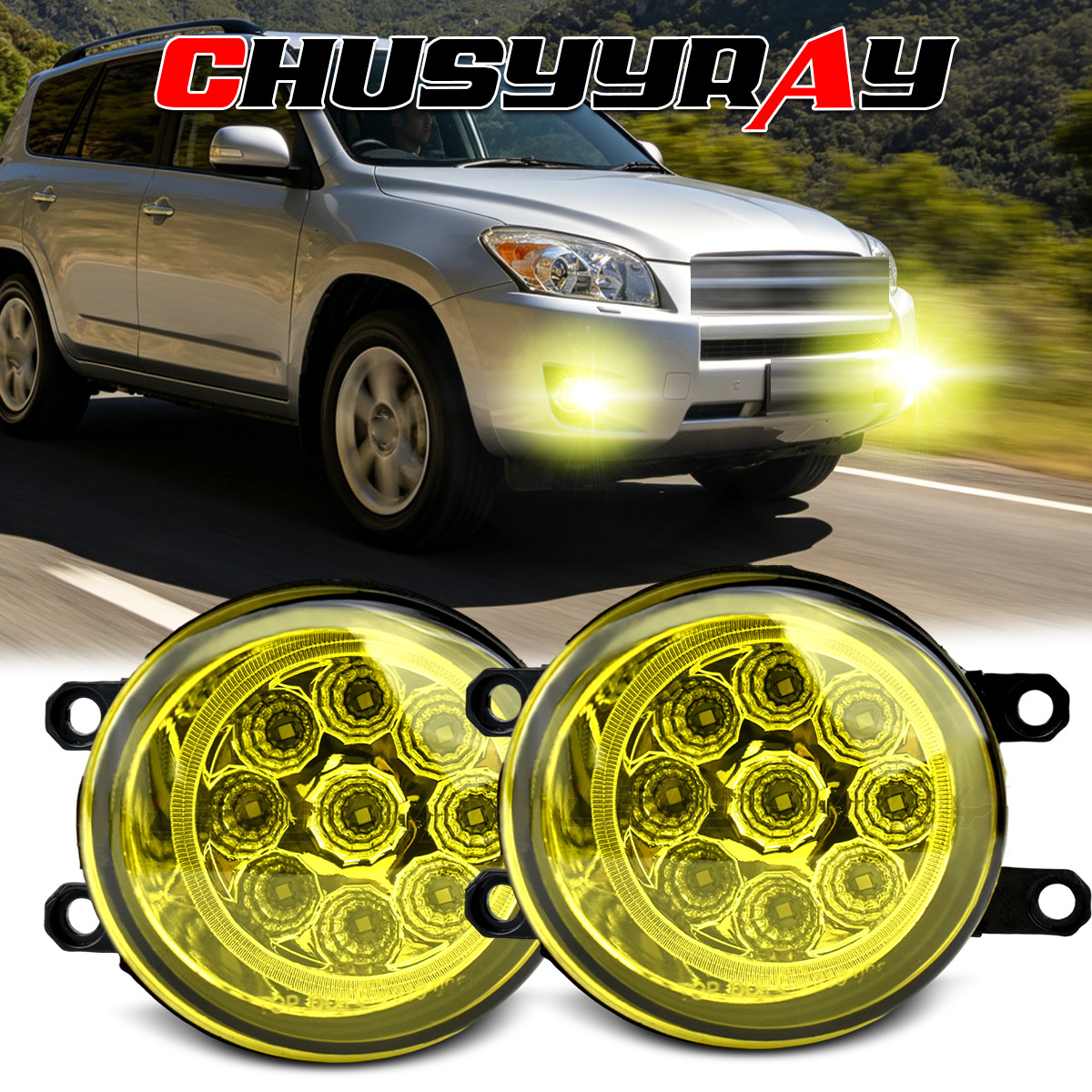 2pcs LED Front Bumper Fog Lights Driving Lamps For TOYOTA 4RUNNER 2014-2020