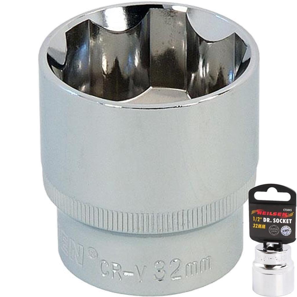 Neilsen 1/2″ Drive Standard Shallow Square Metric Single Socket 32mm