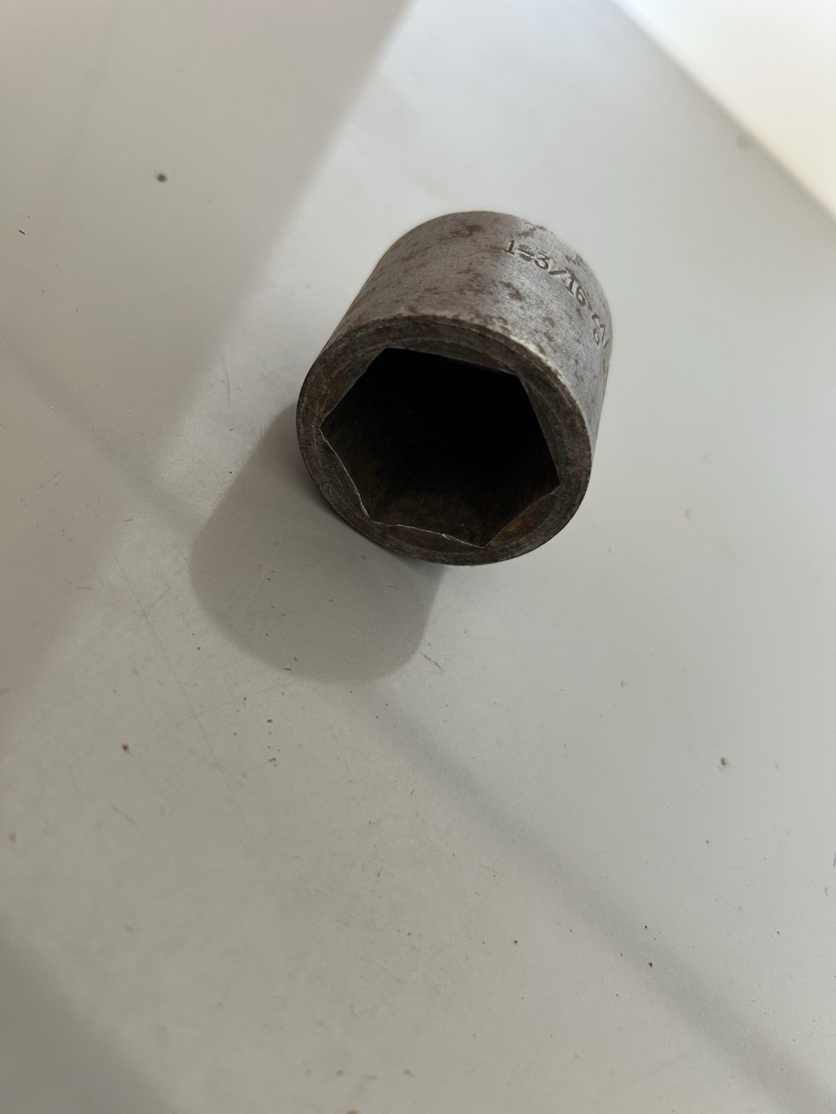 Vintage MAC Tools VI386 1/2″ Drive 1-3/16″ 6 Point Shallow Impact Socket USA SAE