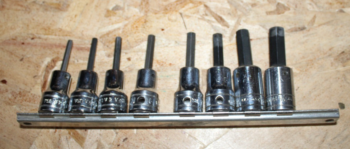 SNAP ON SAE HEX DRIVER 3/8″ DR 8 PIECE SOCKET SET 1/8″ TO 3/8″ 208EFAY