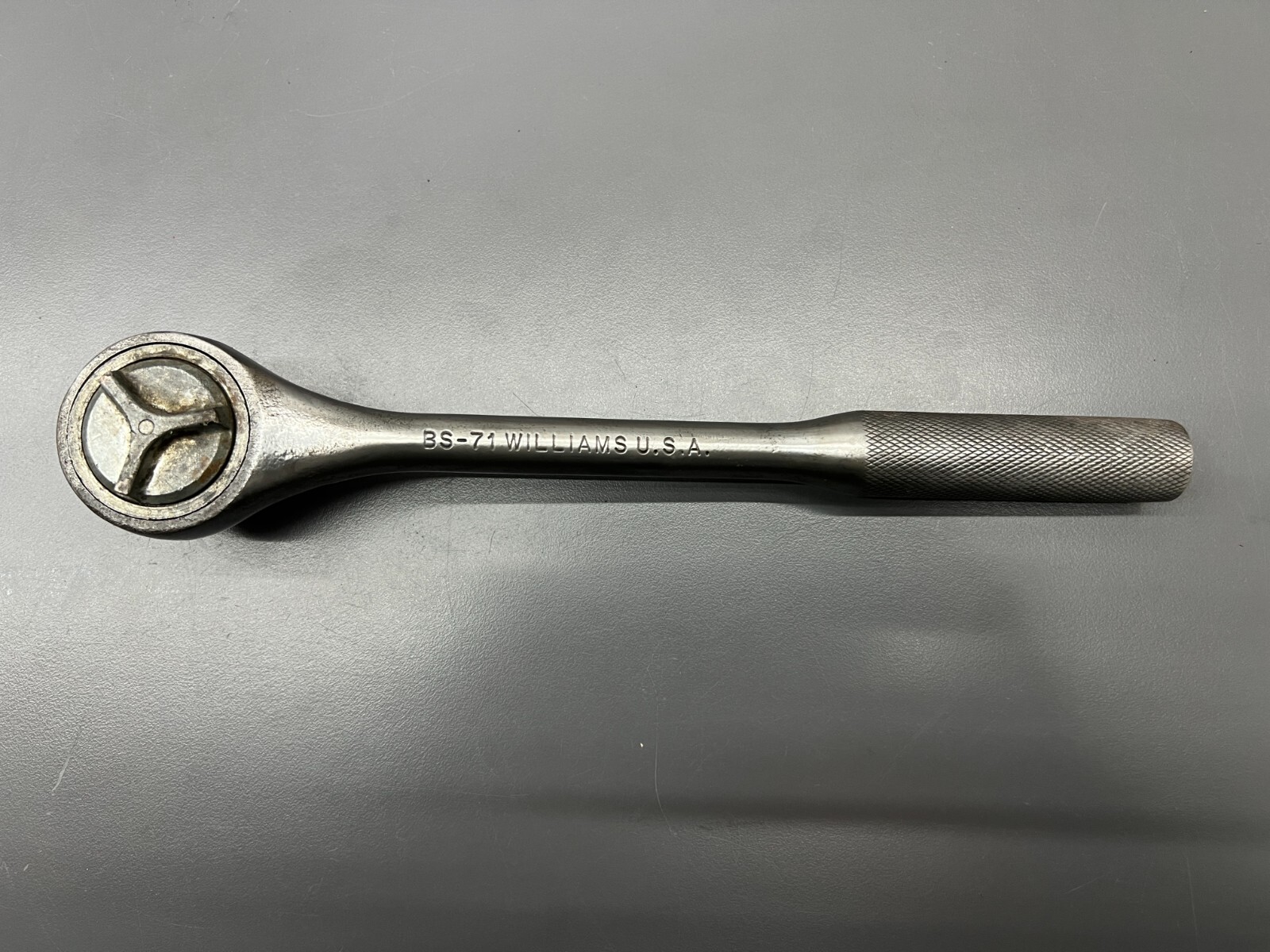 (X) VINTAGE WILLIAMS BS-71 1/2″ DRIVE FINE TOOTH HD RATCHET – JUST SVCD VGC USA