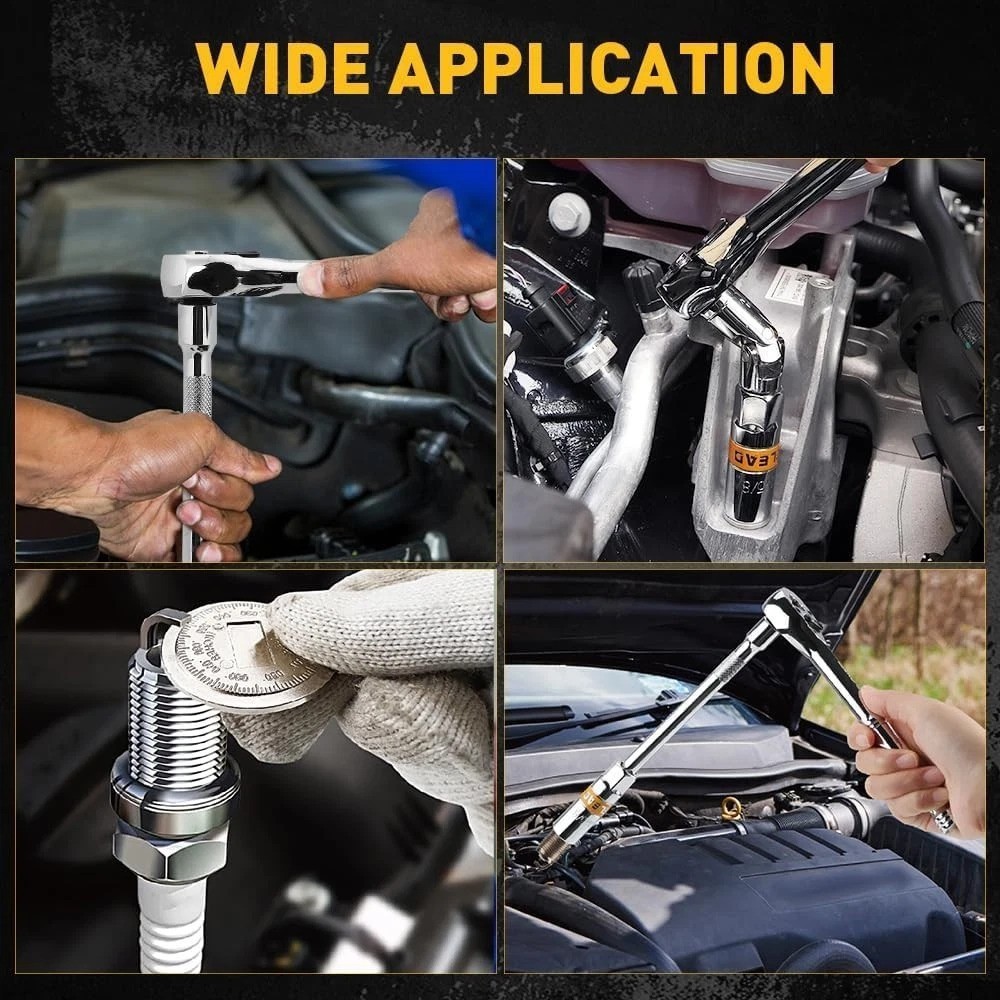 Efficient Spark Plug Socket Set – 12-Piece with Easy Identification & Storage
