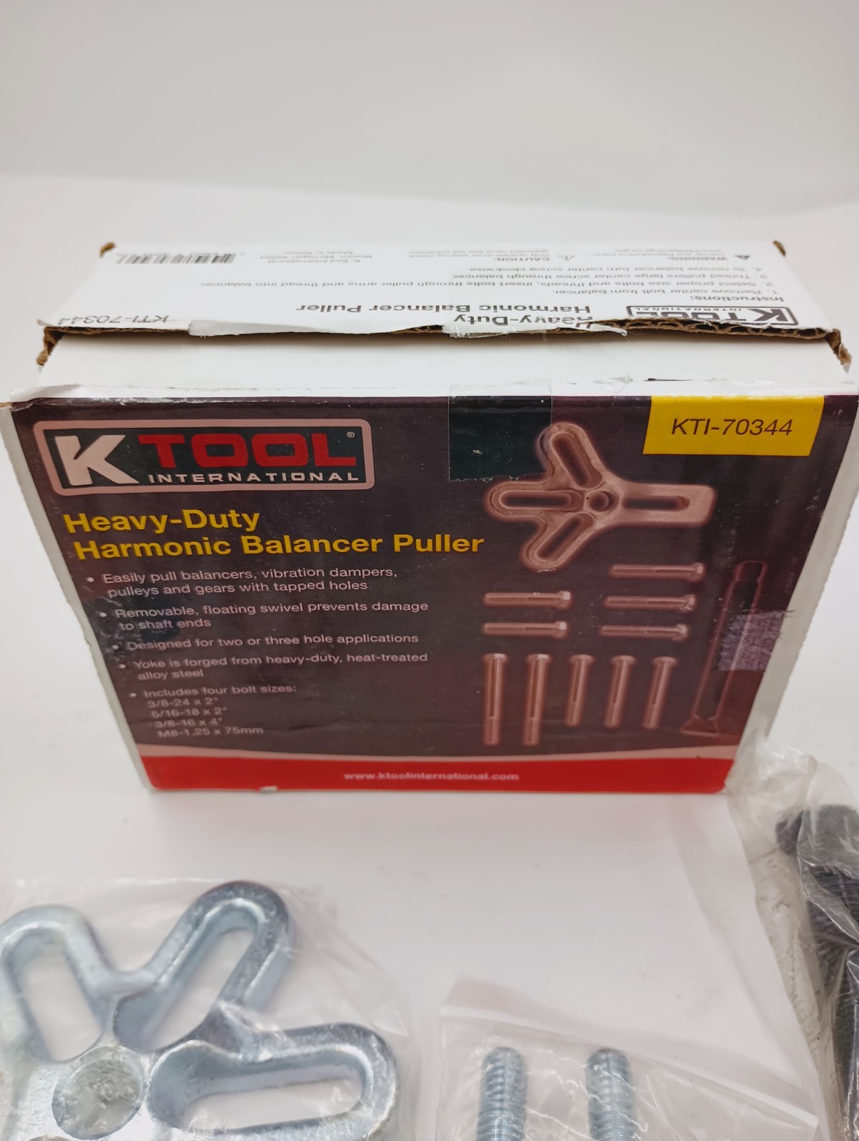 NEW K-TOOL INTERNATIONAL KTI-70344 HEAVY DUTY HARMONIC BALANCER PULLER