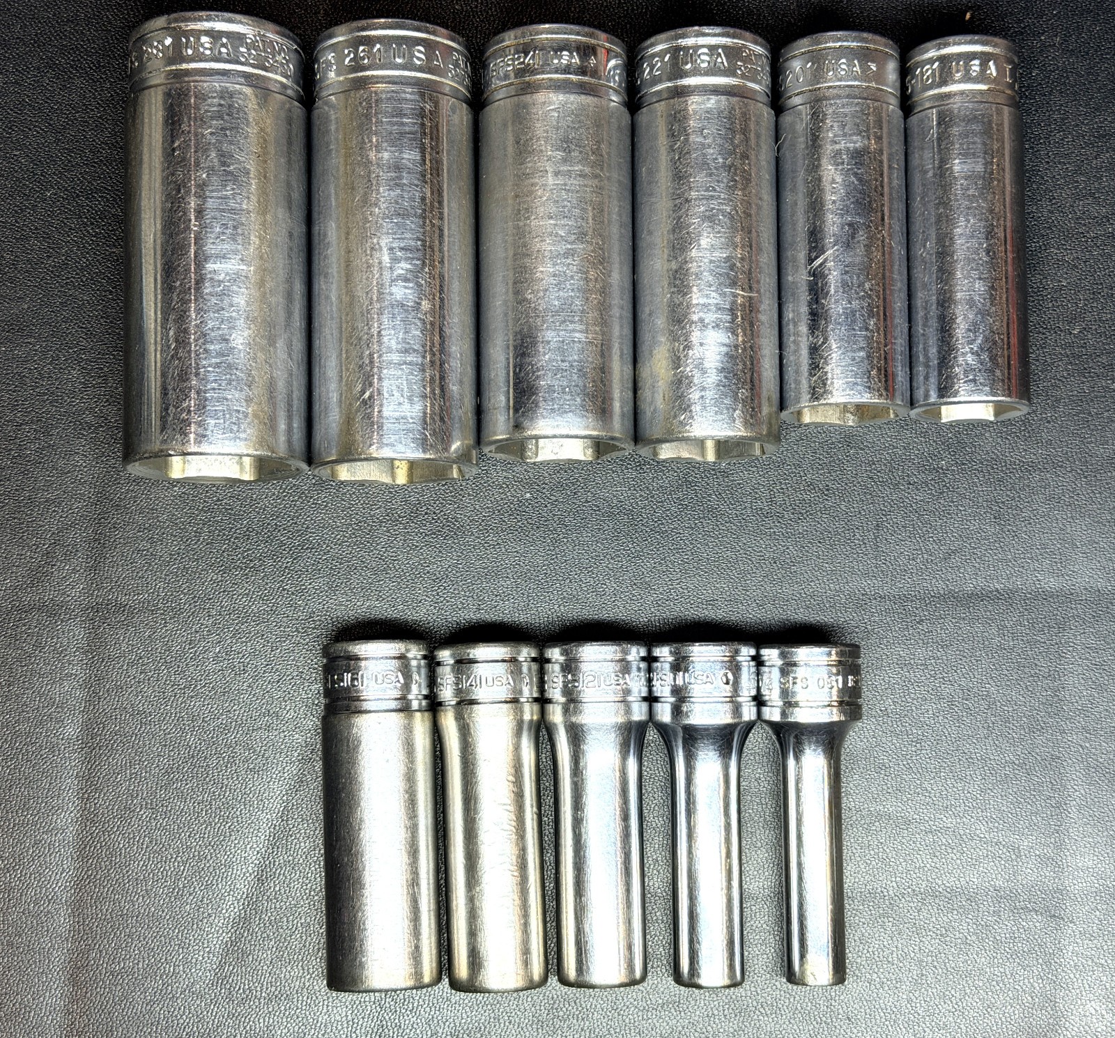 SNAP ON 211SFSY 11-PIECE 3/8″ DRIVE SAE DEEP 6-POINT SOCKET SET 1/4″-7/8″ USA