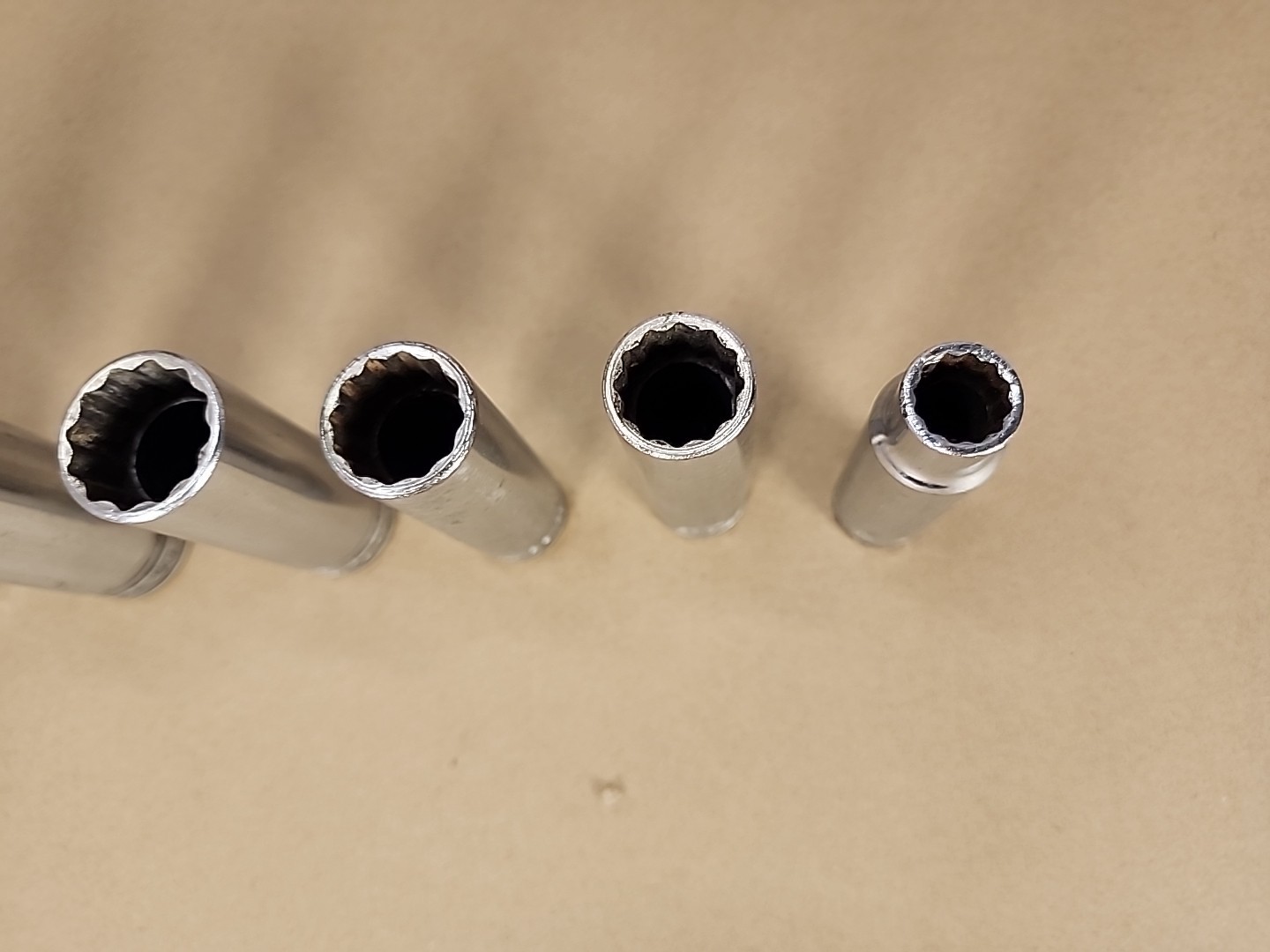 Snap On 1/2″ Drive 12-Point SAE Deep Chrome Socket S161 S241 S281 S301 S381 6pcs